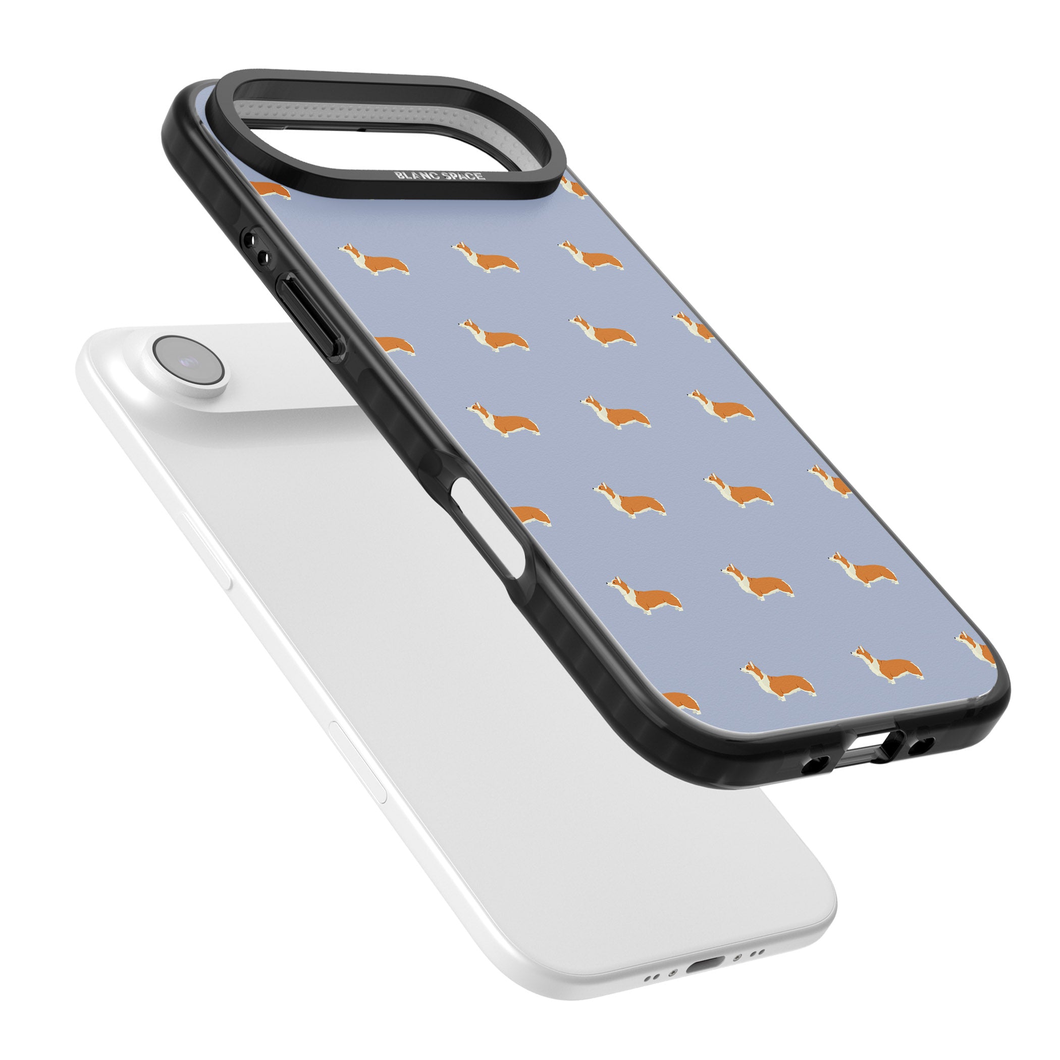 Corgi Pattern iPhone 17 Air Impact Pro Black Phone Case Colours