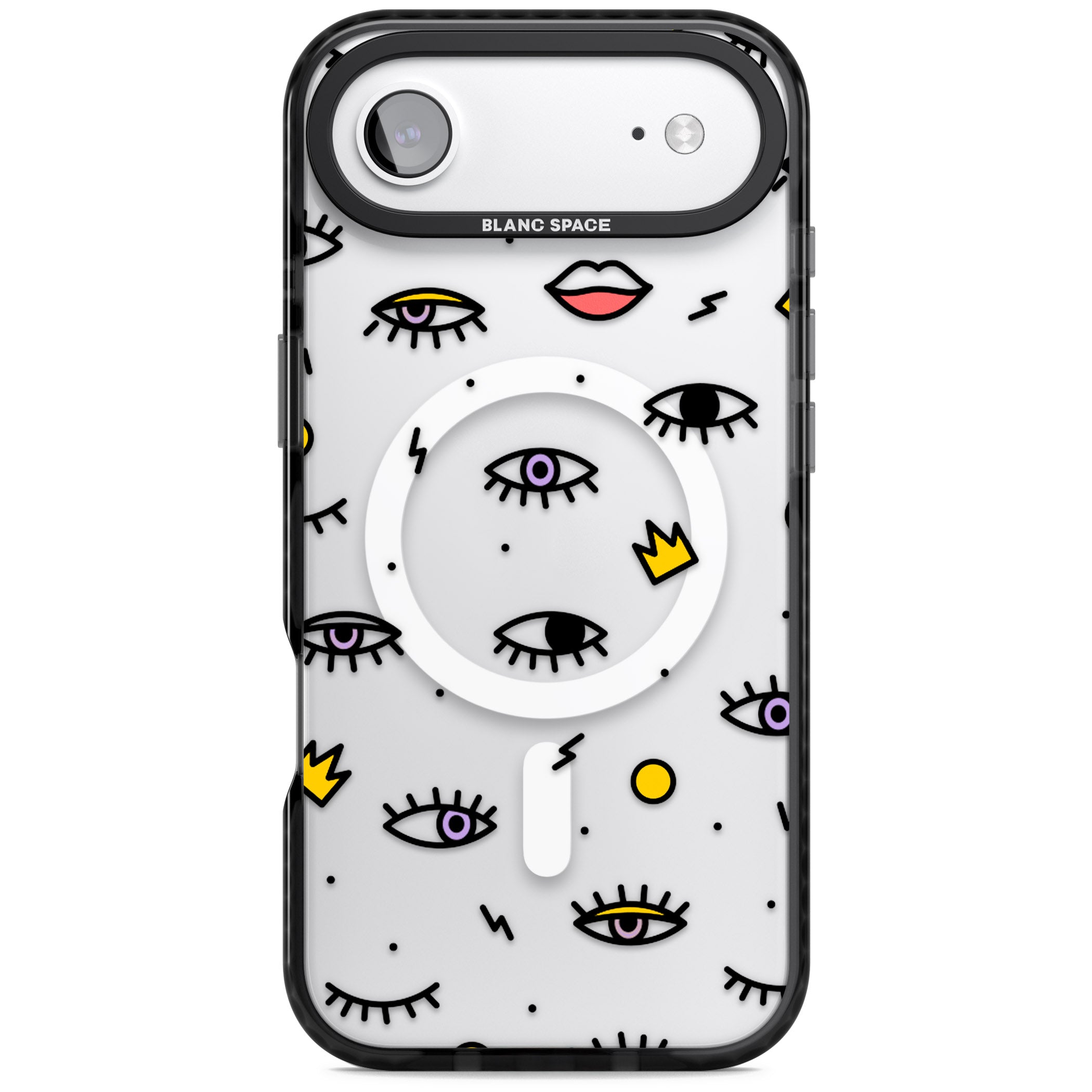 Eyes & Lips Icons iPhone 17 Air Impact Pro Black Phone Case