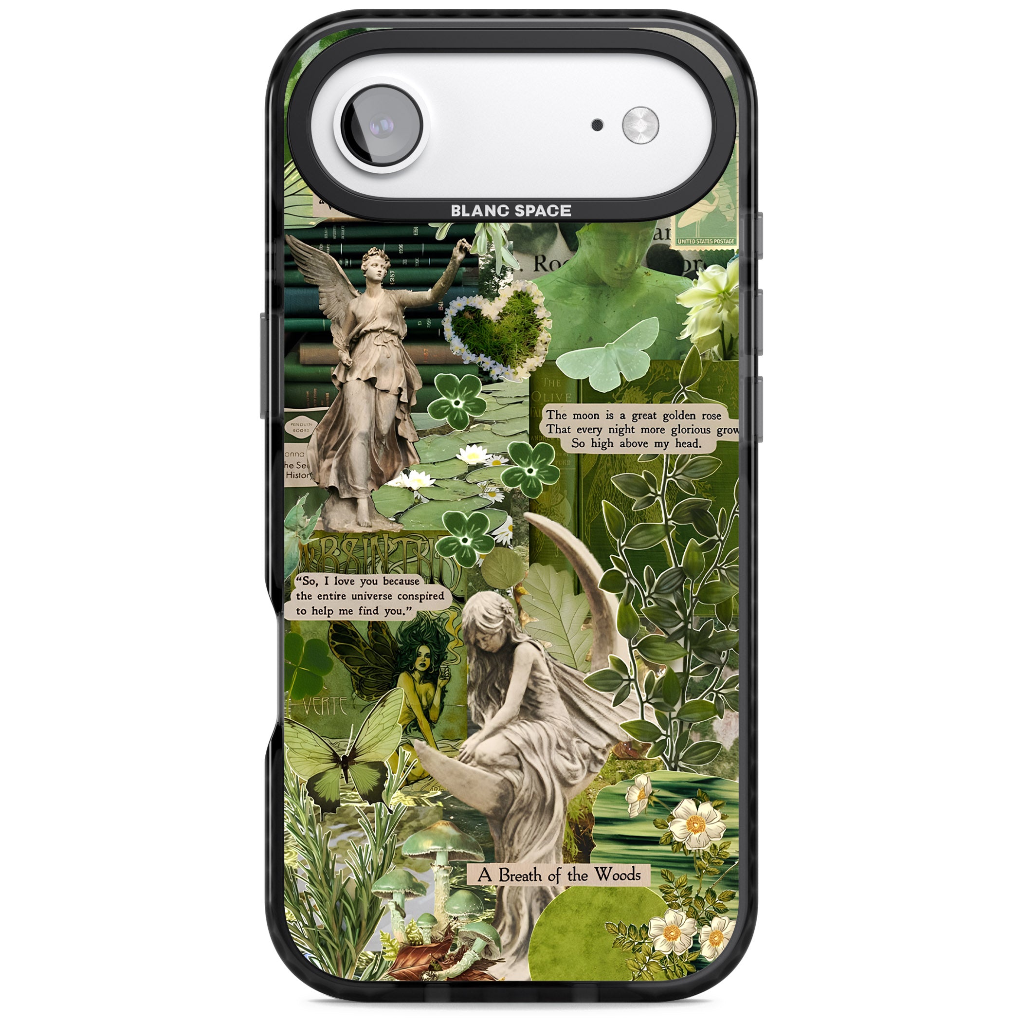 Enchanted Forest Green iPhone 17 Air Impact Pro Black Phone Case