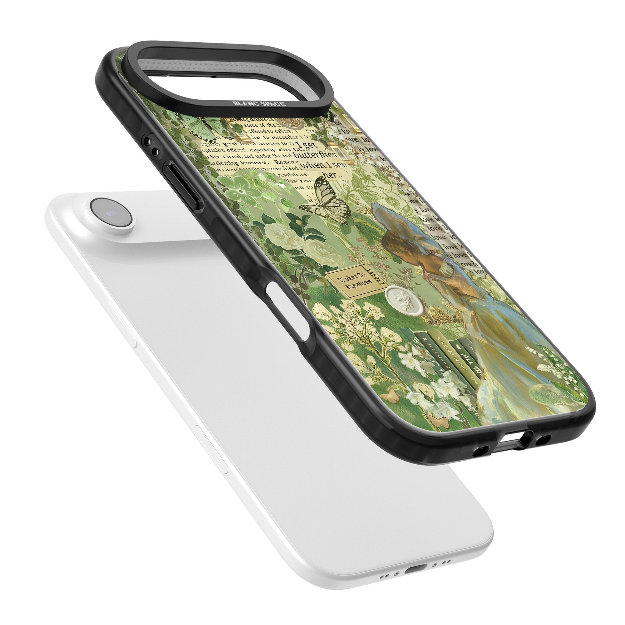 Vintage Green Fairy iPhone 17 Air Impact Pro Black Phone Case Colours