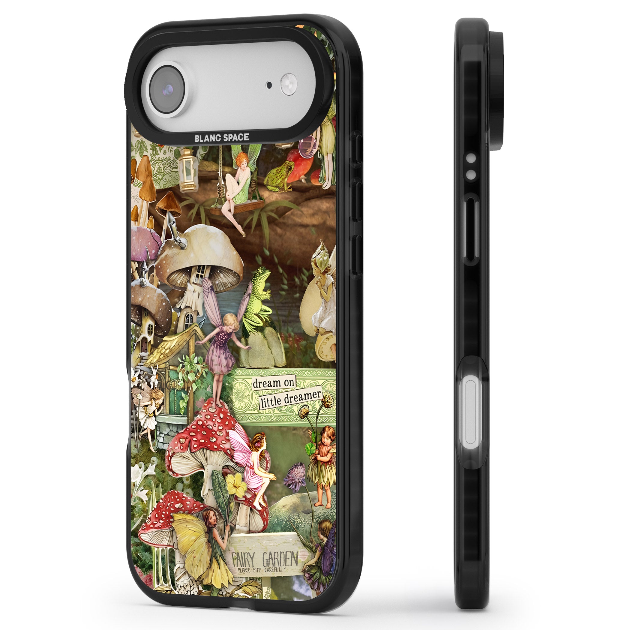 Dreamy Garden iPhone 17 Air Impact Pro Black Phone Case Side Profile