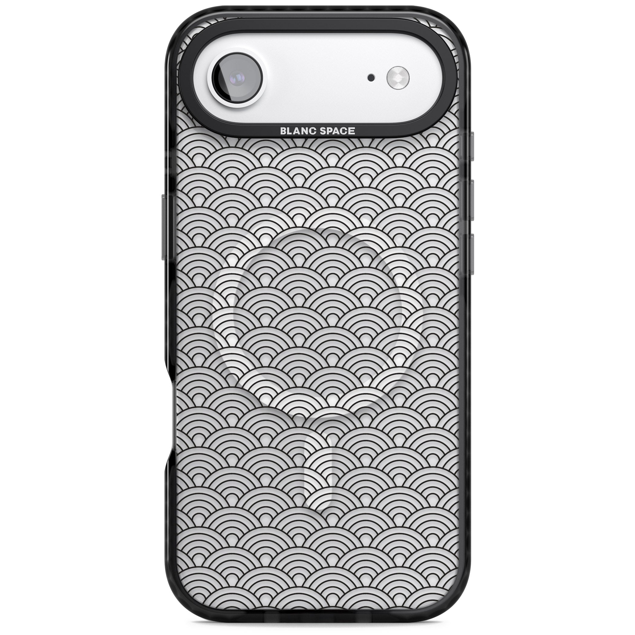 Scalloped Waves iPhone 17 Air Impact Pro Black Phone Case