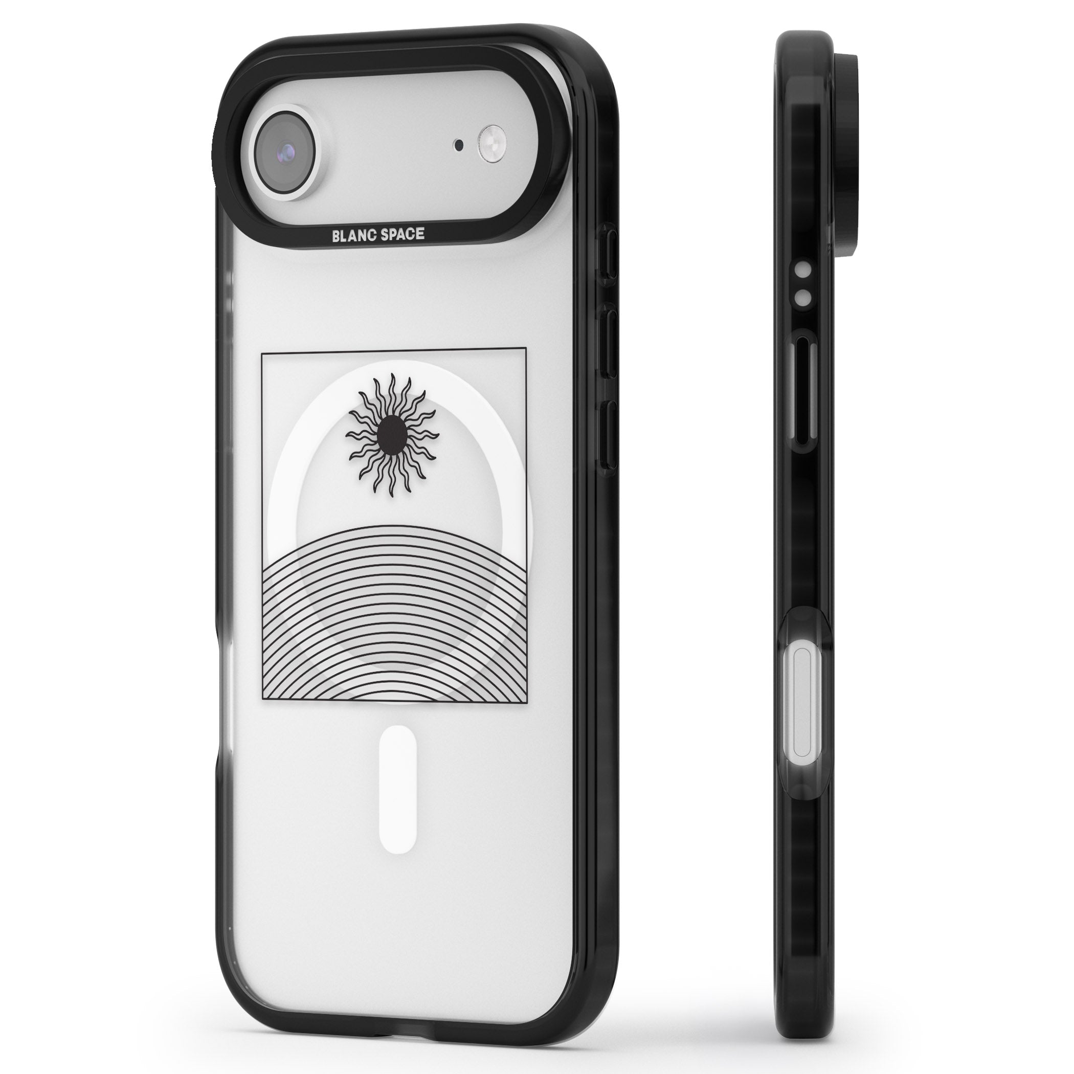 Cosmic Radiance iPhone 17 Air Impact Pro Black Phone Case Side Profile