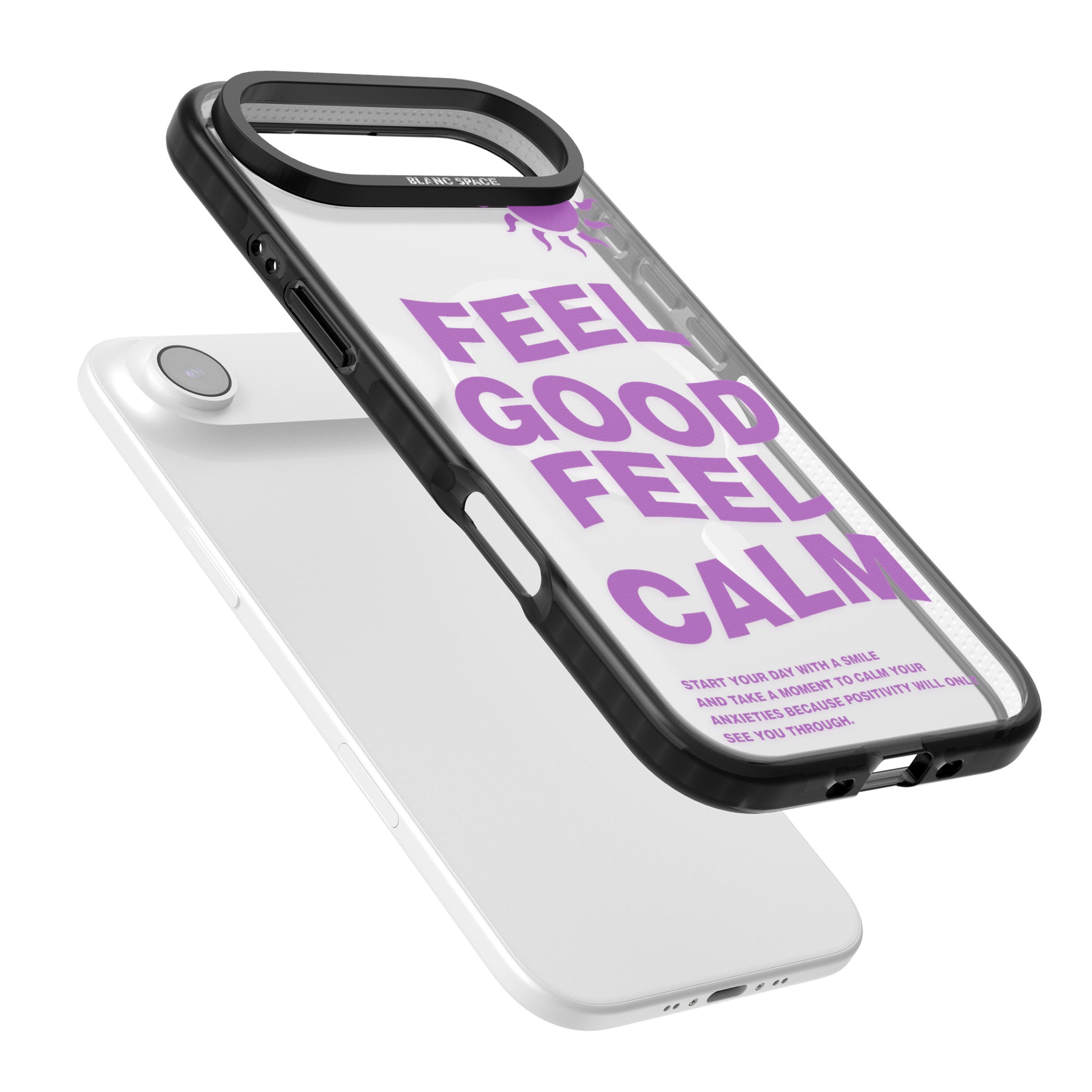 Feel Good Feel Calm (Purple) iPhone 17 Air Impact Pro Black Phone Case Colours