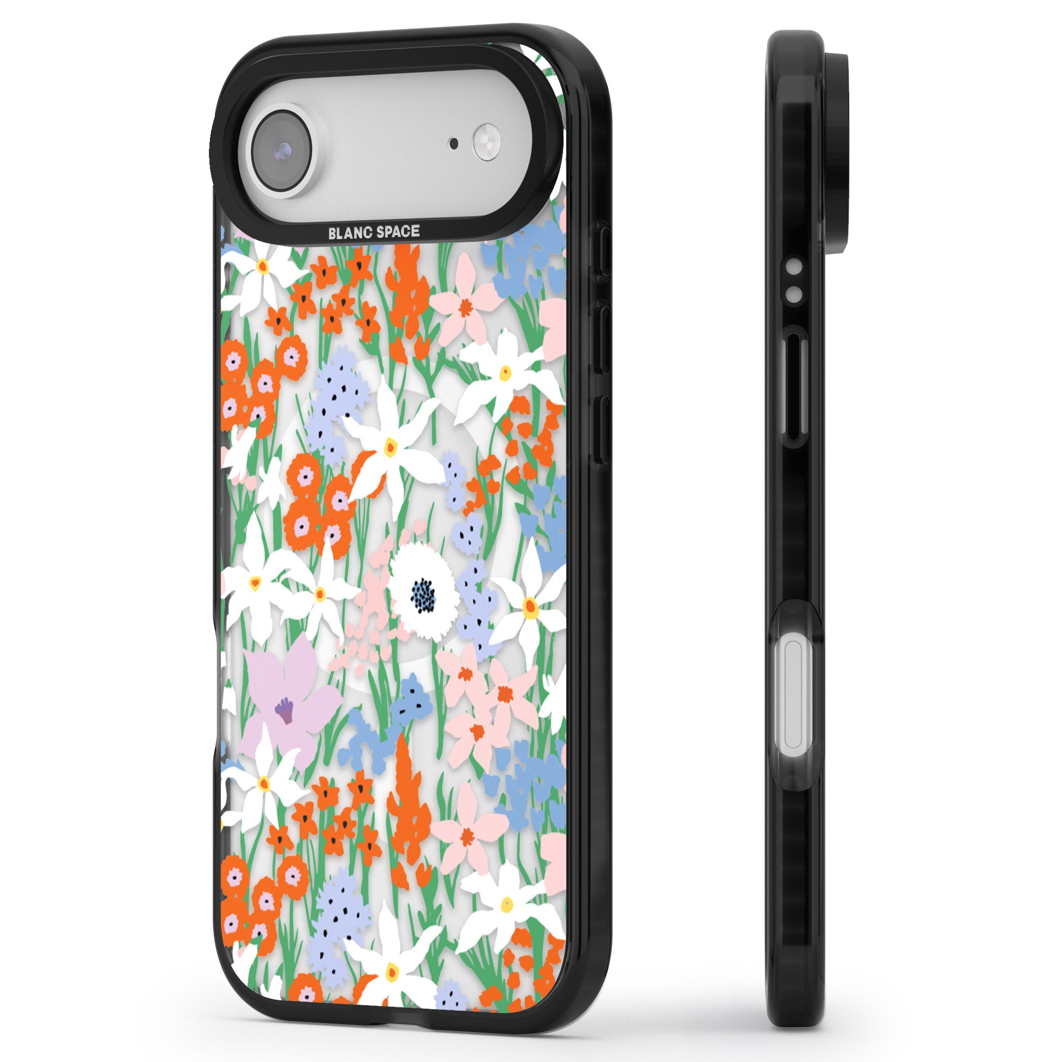 Floral Bouquet: Vibrant Blooms iPhone 17 Air Impact Pro Black Phone Case Side Profile
