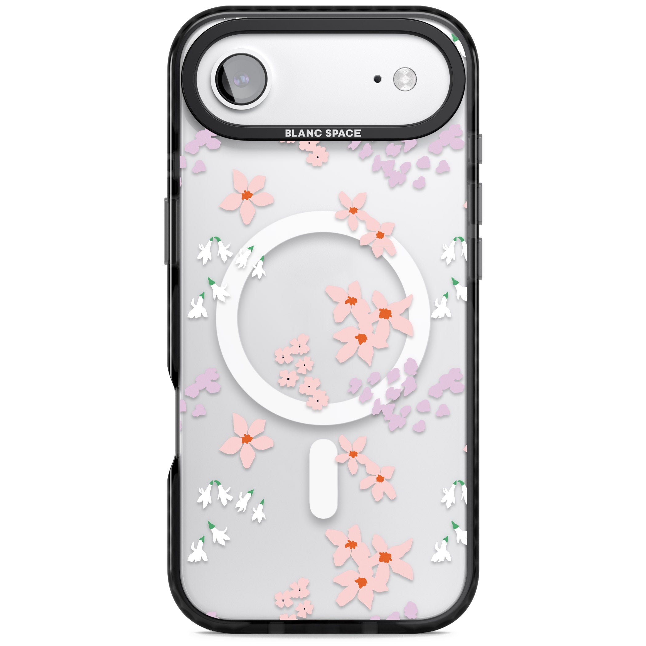 Pink & Purple Flower Mix iPhone 17 Air Impact Pro Black Phone Case
