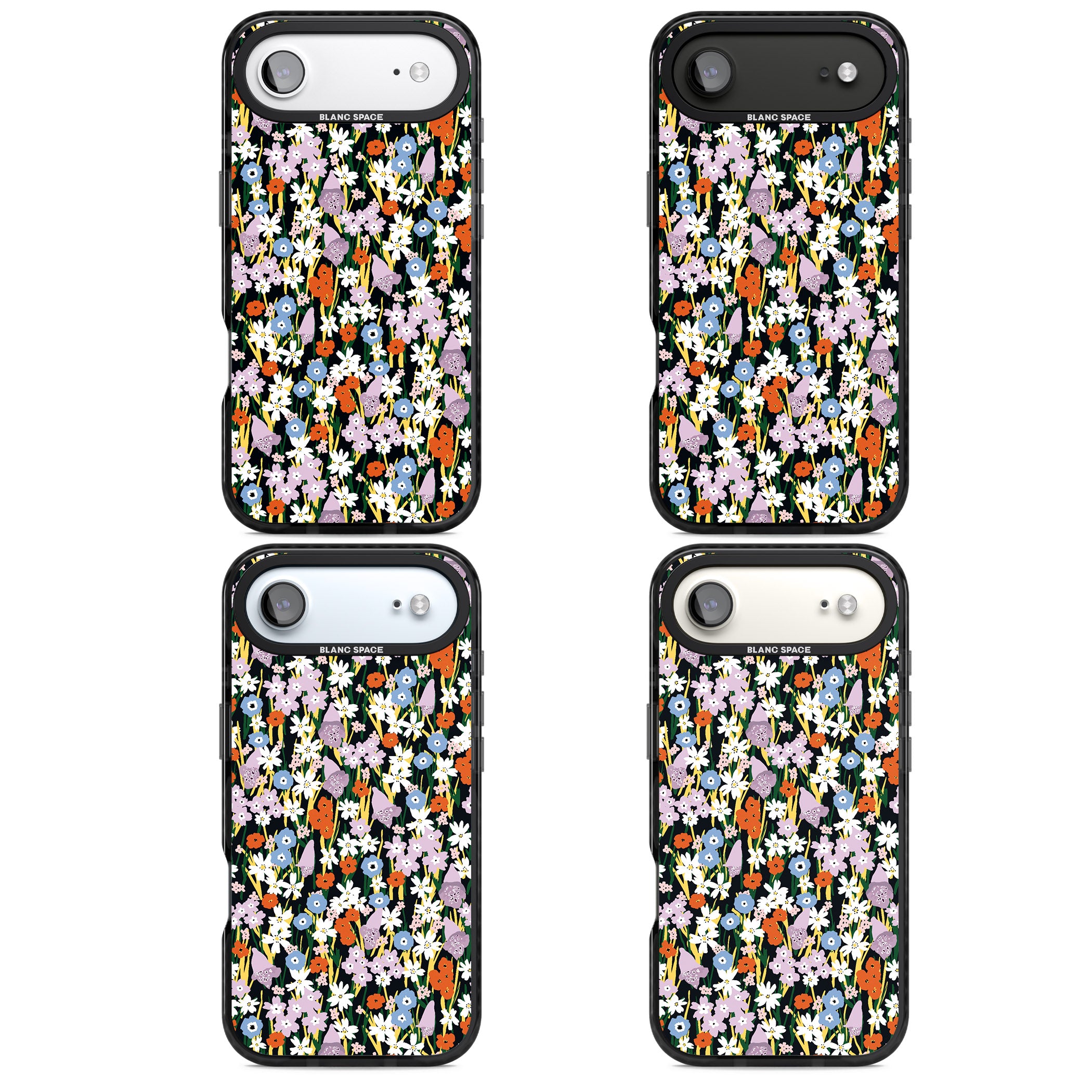 Energetic Floral Mix iPhone 17 Air Impact Pro Black Phone Case APT Impact Protection