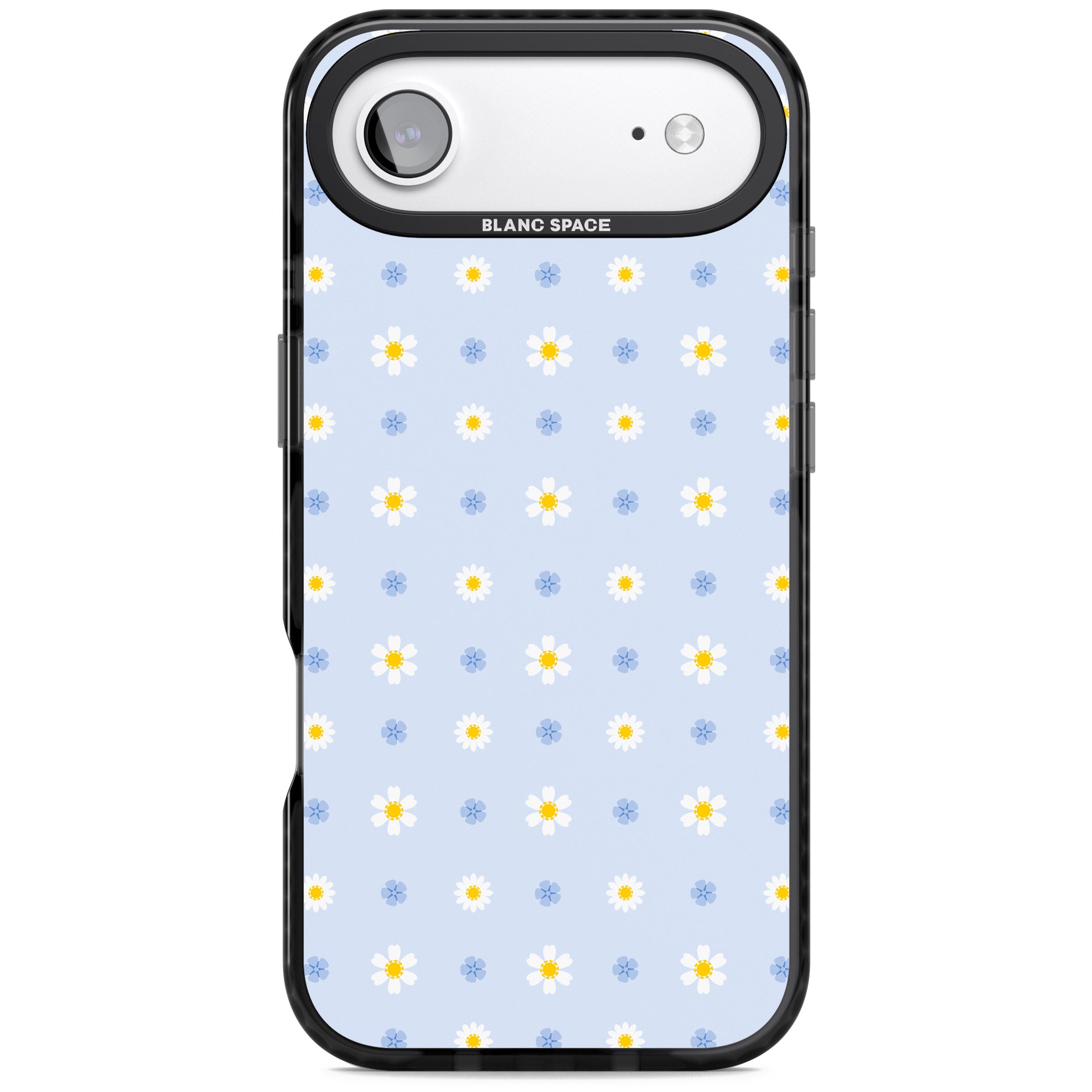 Pale Blue Daisies iPhone 17 Air Impact Pro Black Phone Case