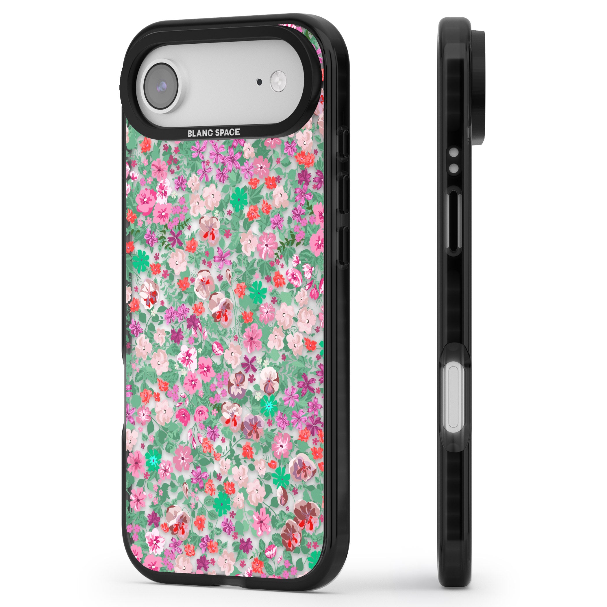 Florentine Meadow iPhone 17 Air Impact Pro Black Phone Case Side Profile