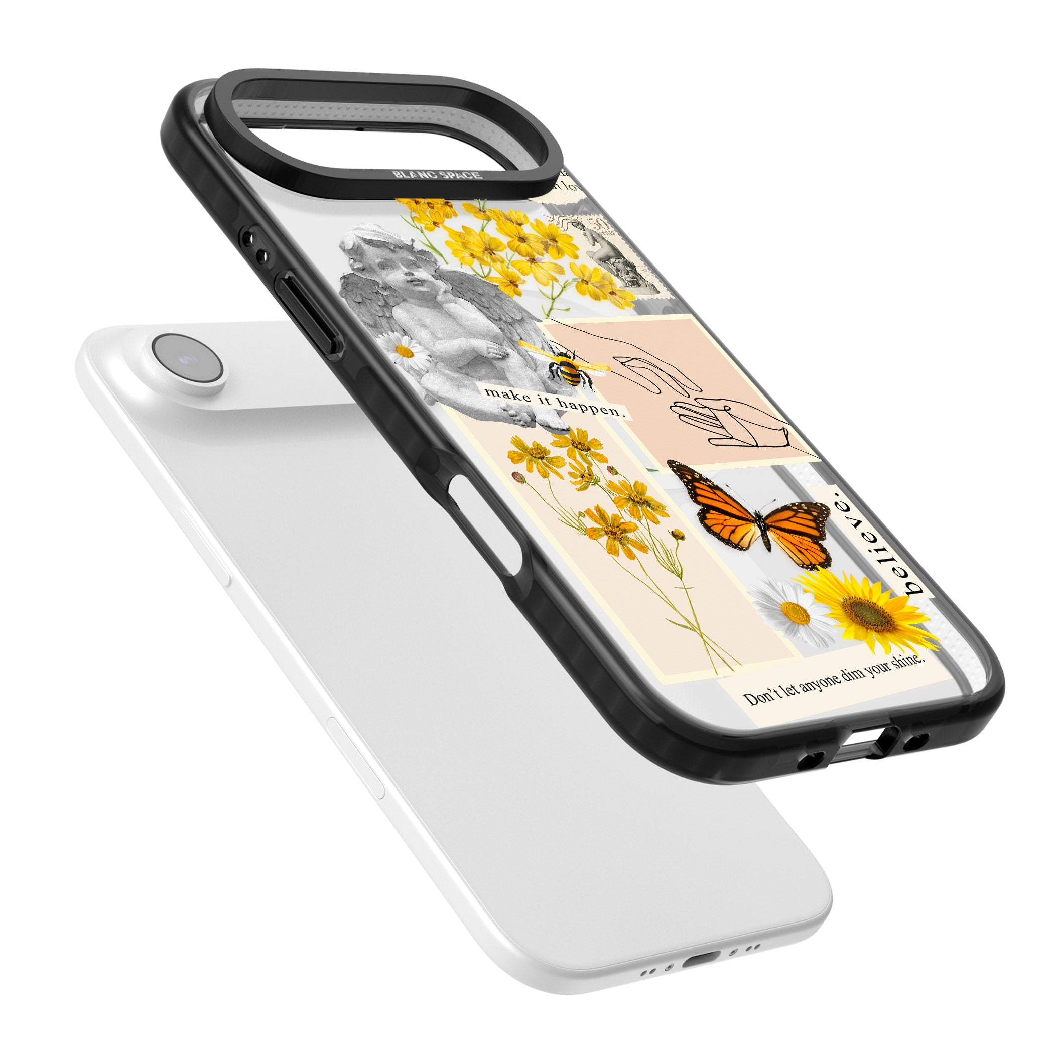 Vintage Wildflower Collage iPhone 17 Air Impact Pro Black Phone Case Colours