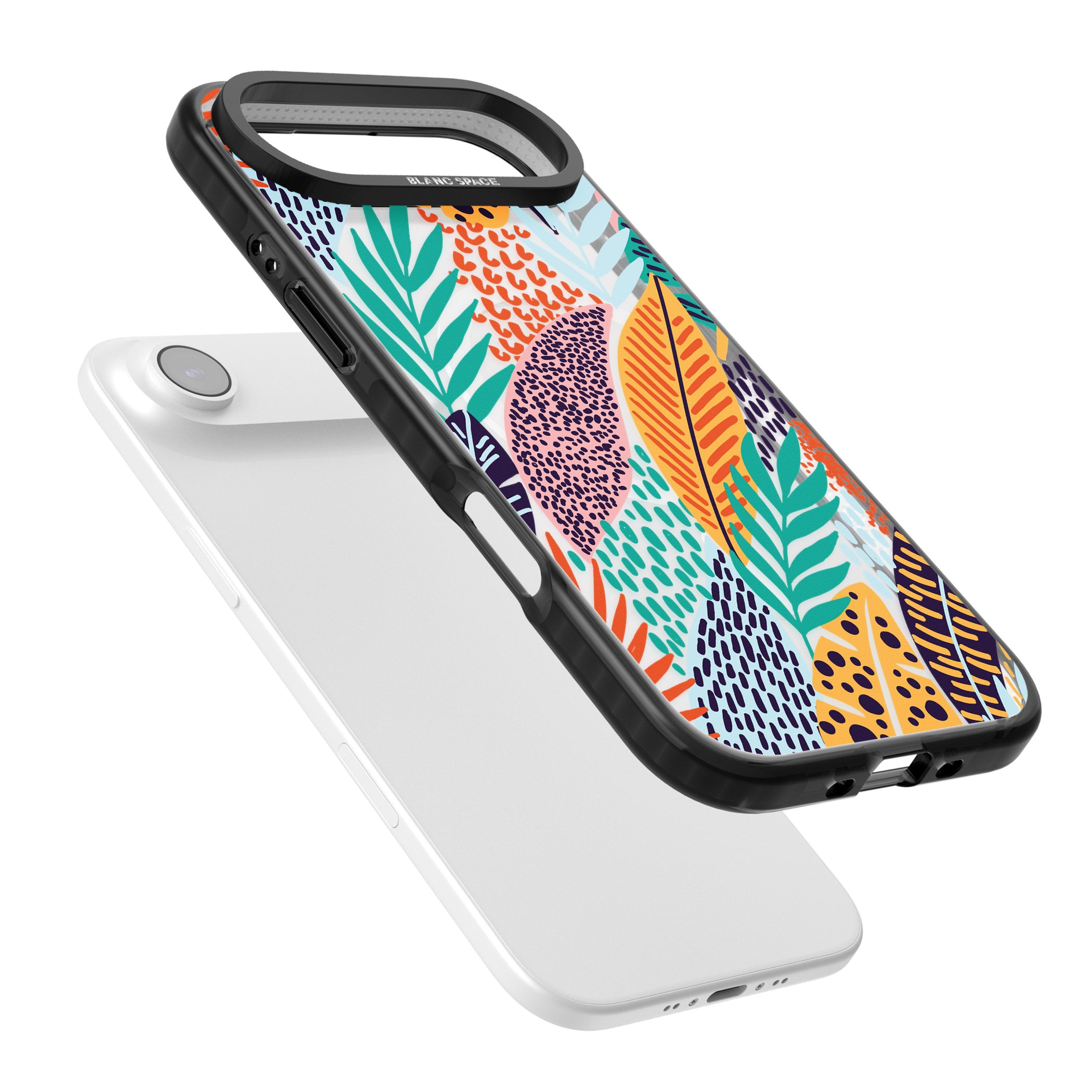 Colourful Leaves Mixture iPhone 17 Air Impact Pro Black Phone Case Colours