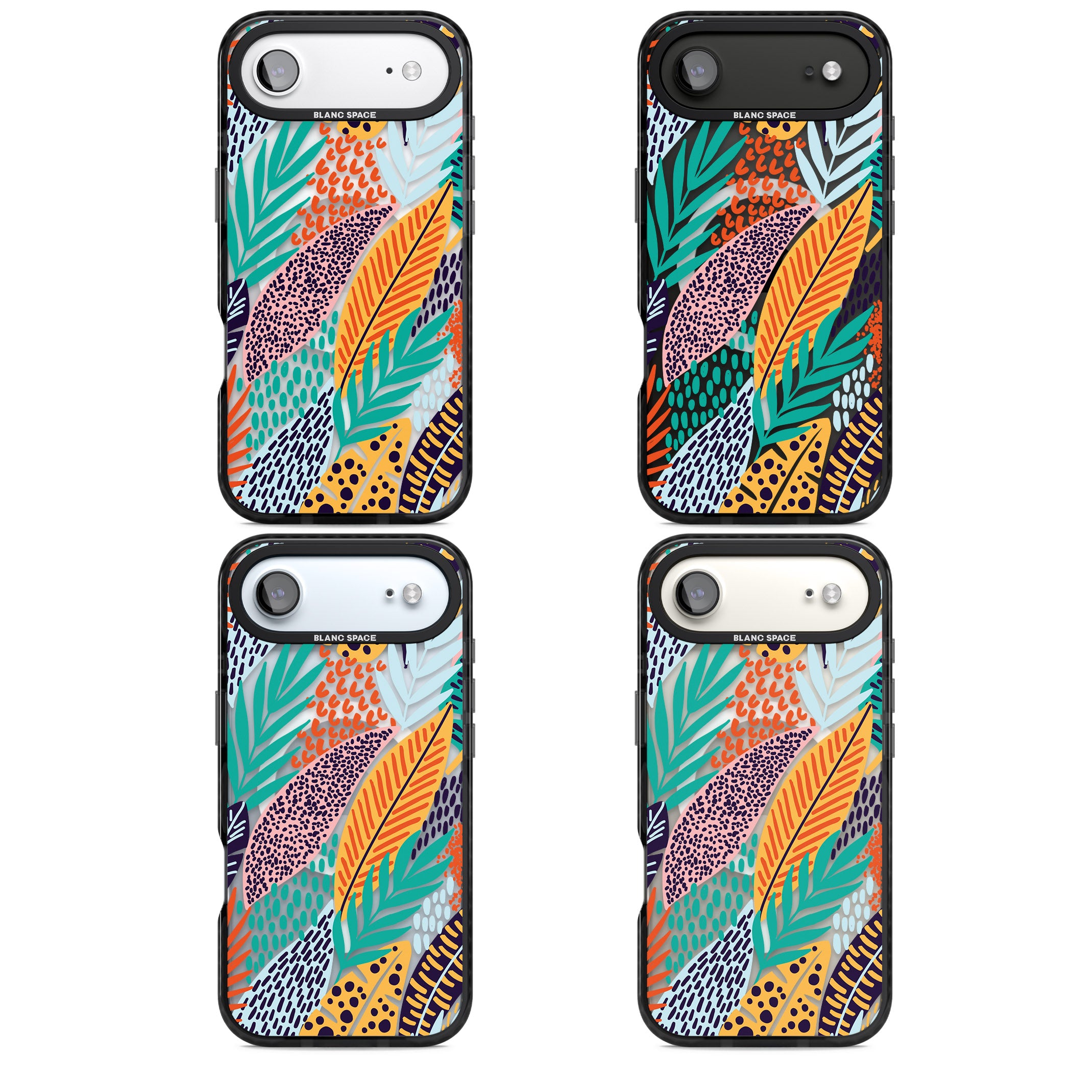 Colourful Leaves Mixture iPhone 17 Air Impact Pro Black Phone Case APT Impact Protection