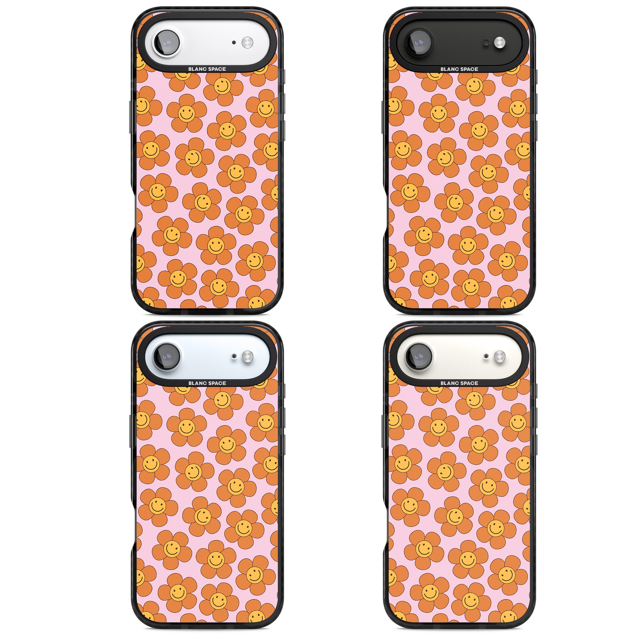 Floral Smiles iPhone 17 Air Impact Pro Black Phone Case APT Impact Protection
