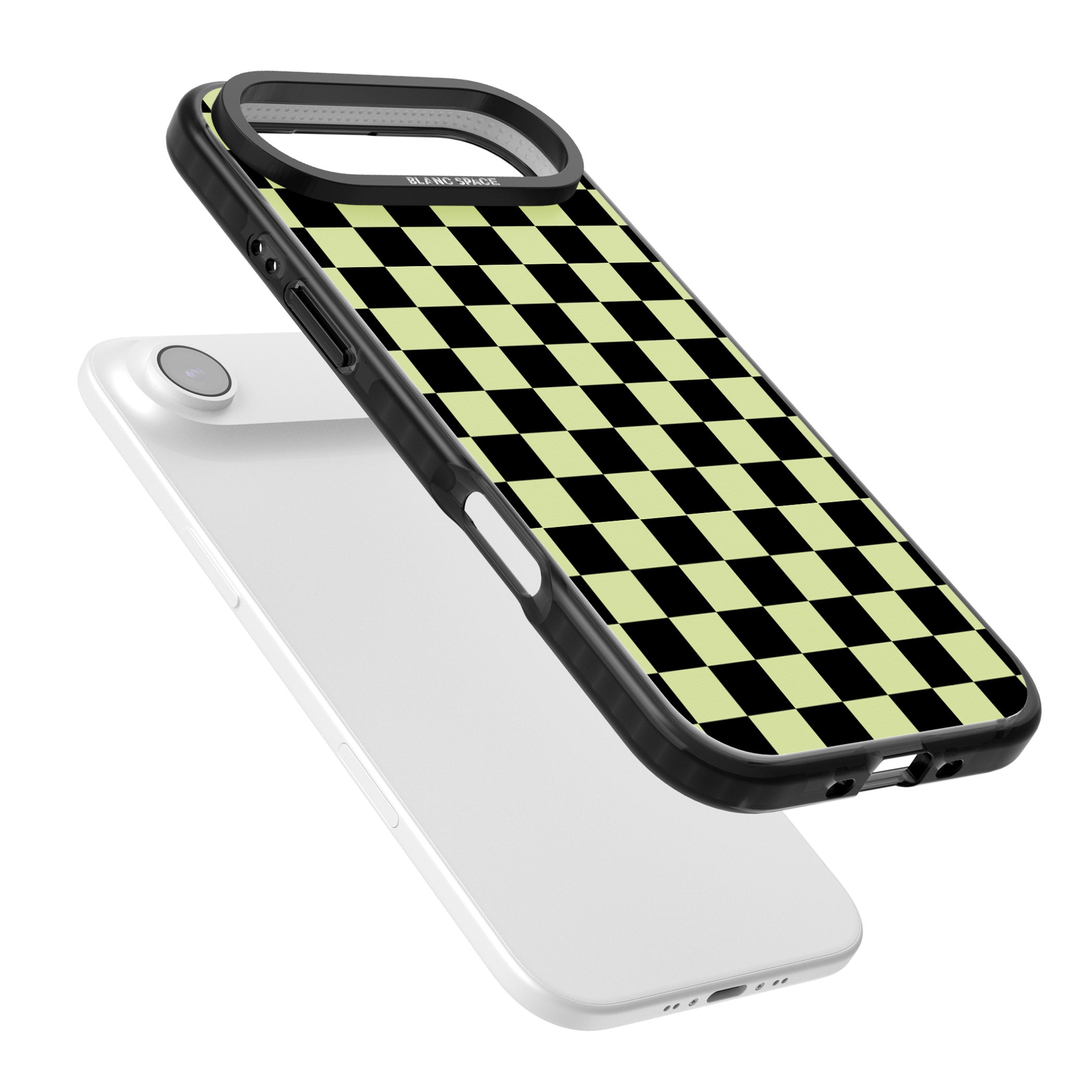 Black & Lime Check iPhone 17 Air Impact Pro Black Phone Case Colours
