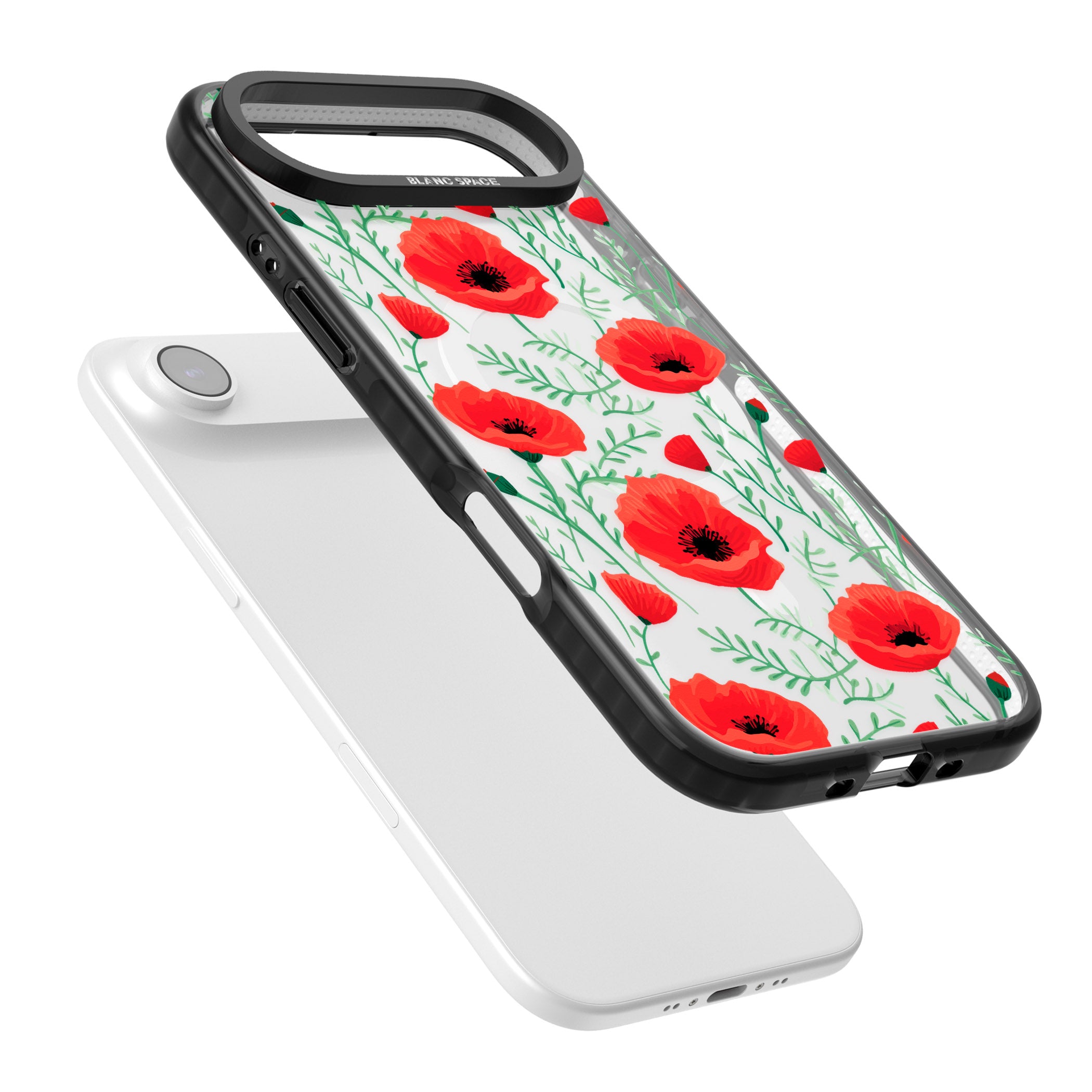 Poppy Garden iPhone 17 Air Impact Pro Black Phone Case Colours