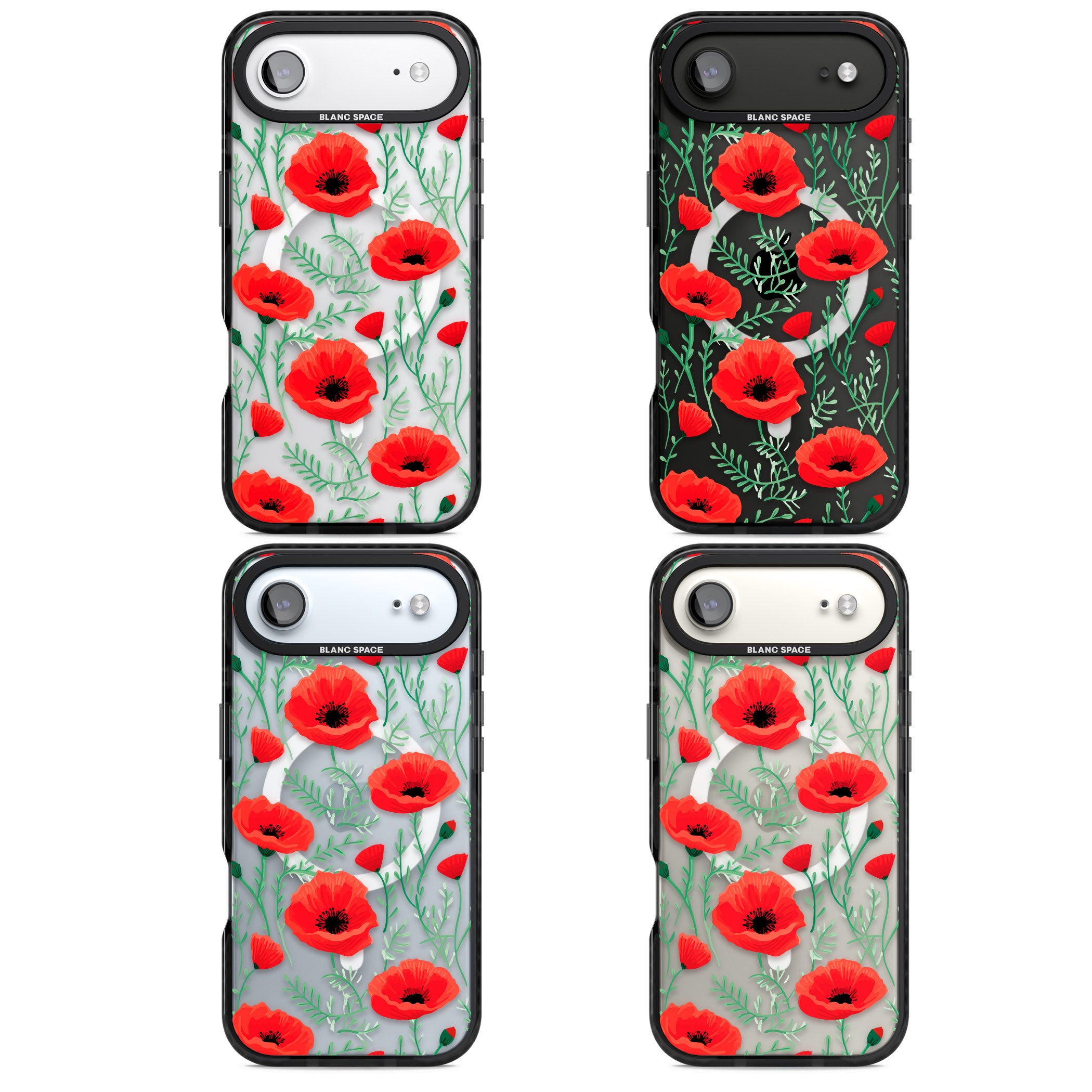 Poppy Garden iPhone 17 Air Impact Pro Black Phone Case APT Impact Protection