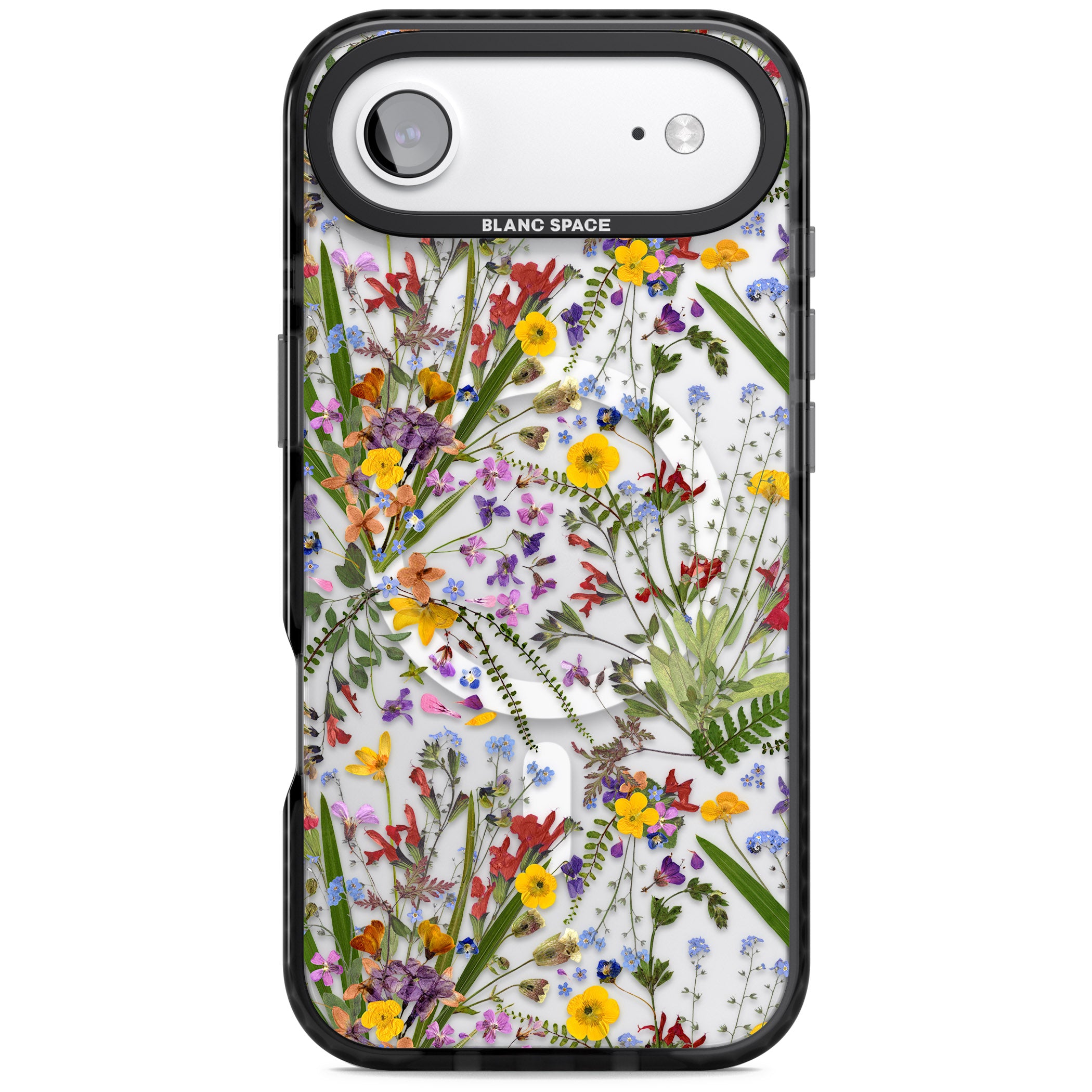 Wildflower & Leaves iPhone 17 Air Impact Pro Black Phone Case