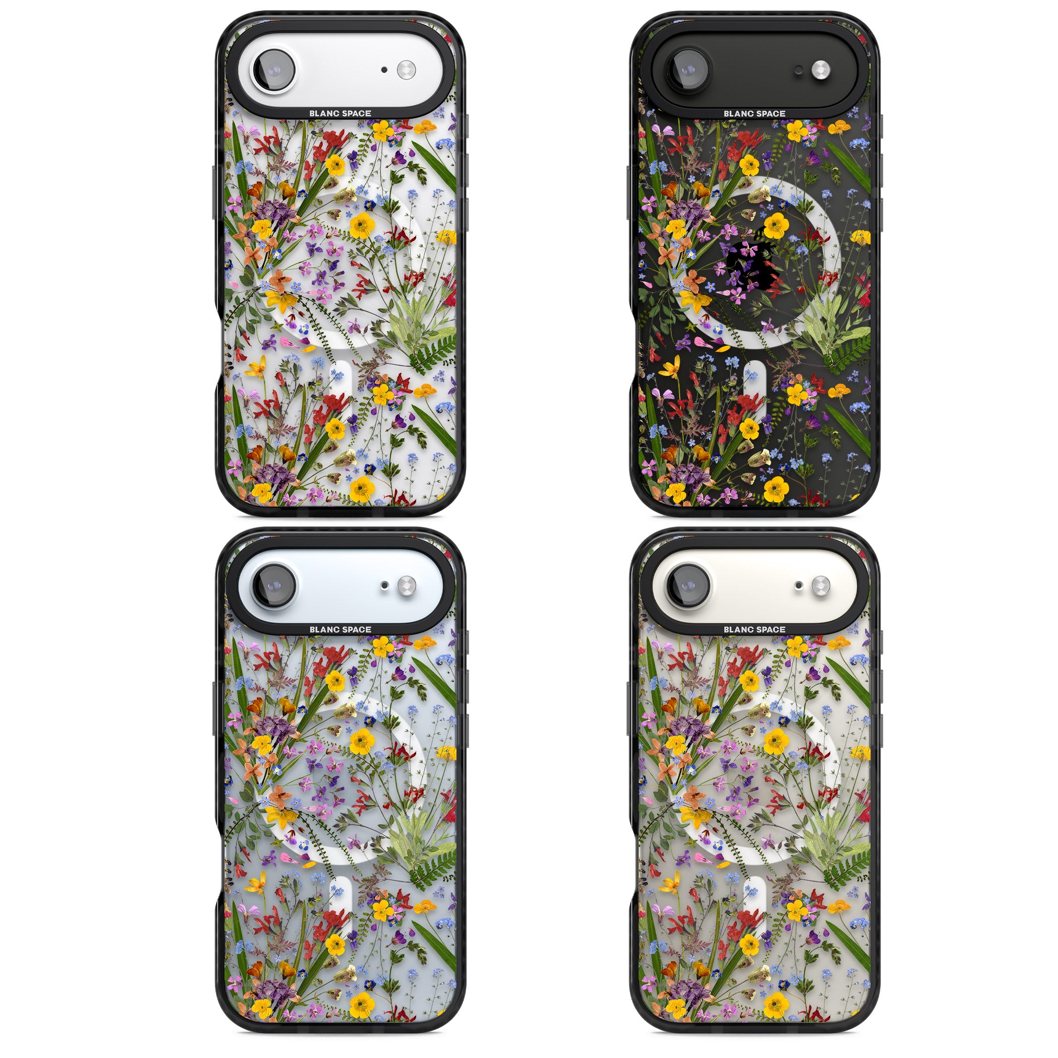 Wildflower & Leaves iPhone 17 Air Impact Pro Black Phone Case APT Impact Protection