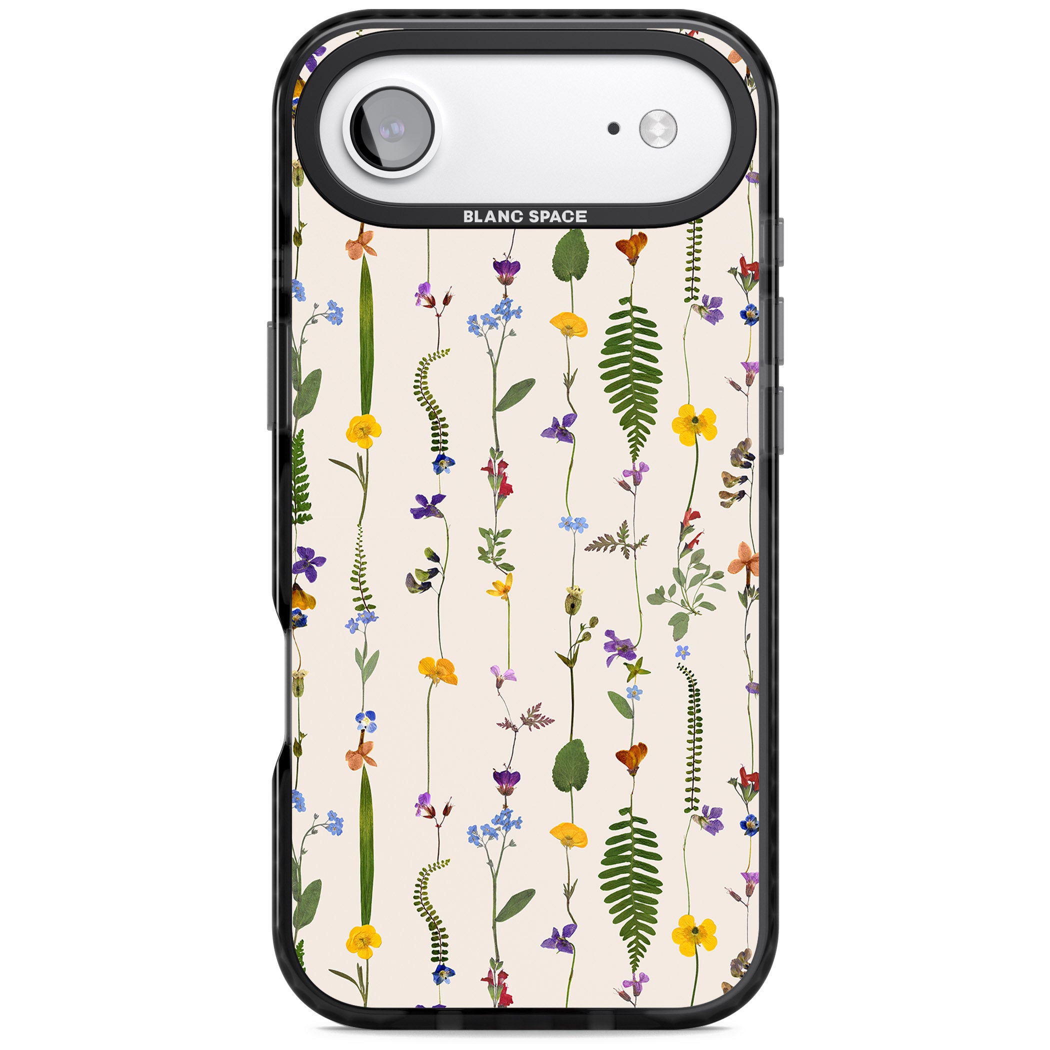 Wildflower Vertical iPhone 17 Air Impact Pro Black Phone Case
