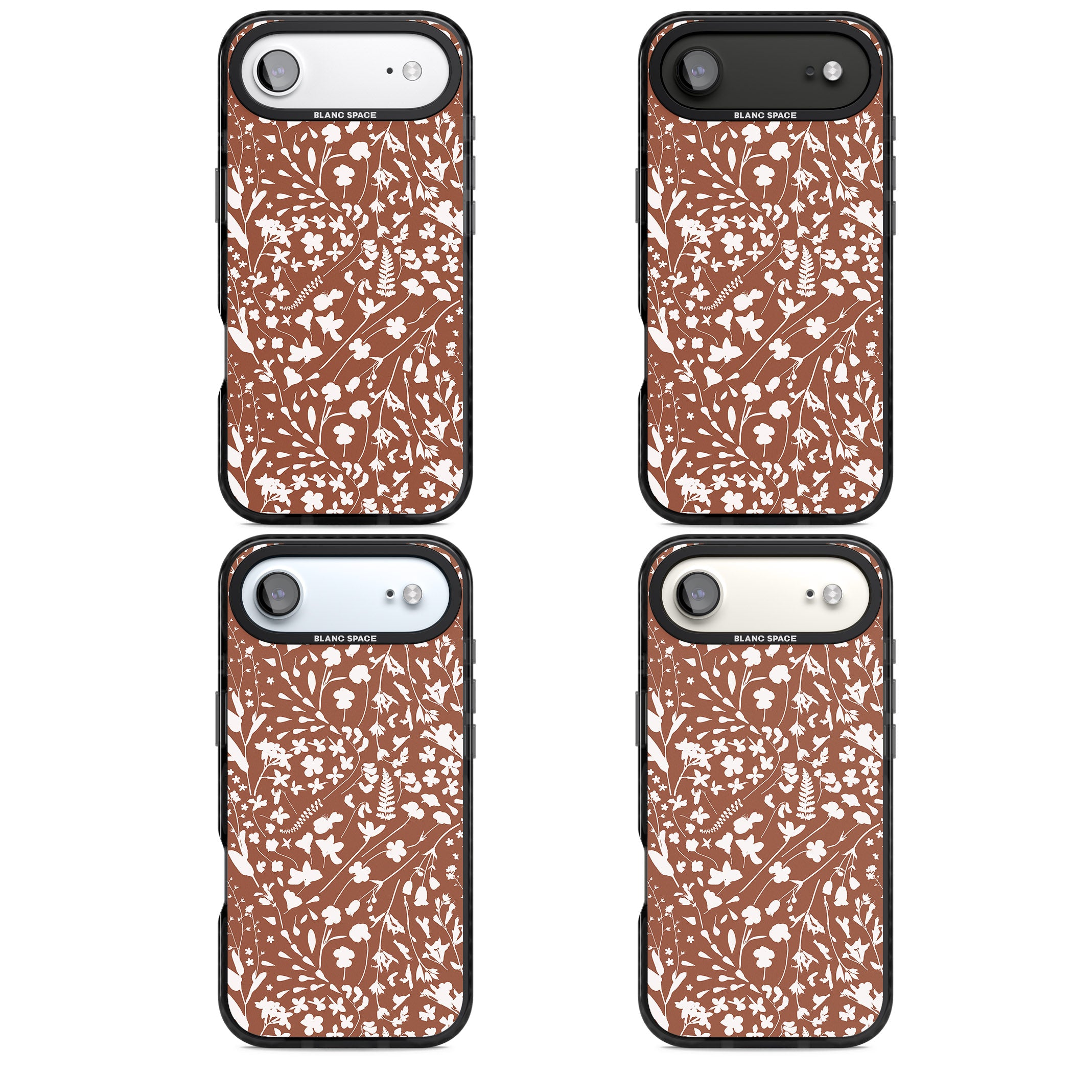 Wildflower Cluster On Terracotta iPhone 17 Air Impact Pro Black Phone Case APT Impact Protection