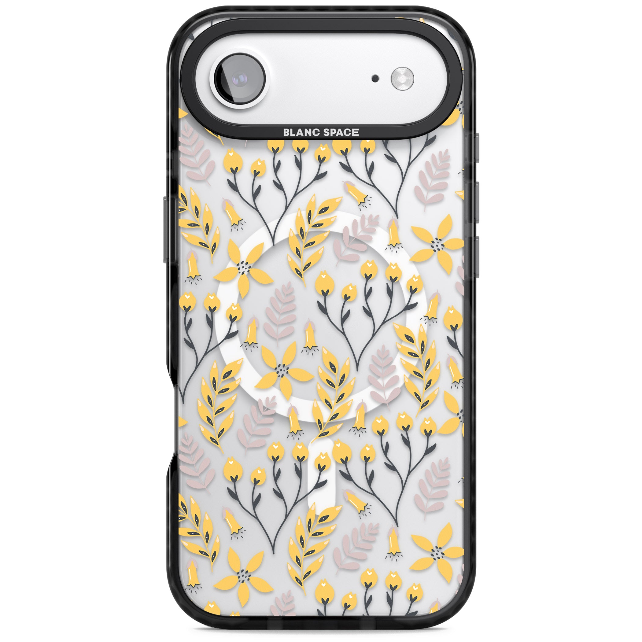 Yellow Floral Vibrance iPhone 17 Air Impact Pro Black Phone Case