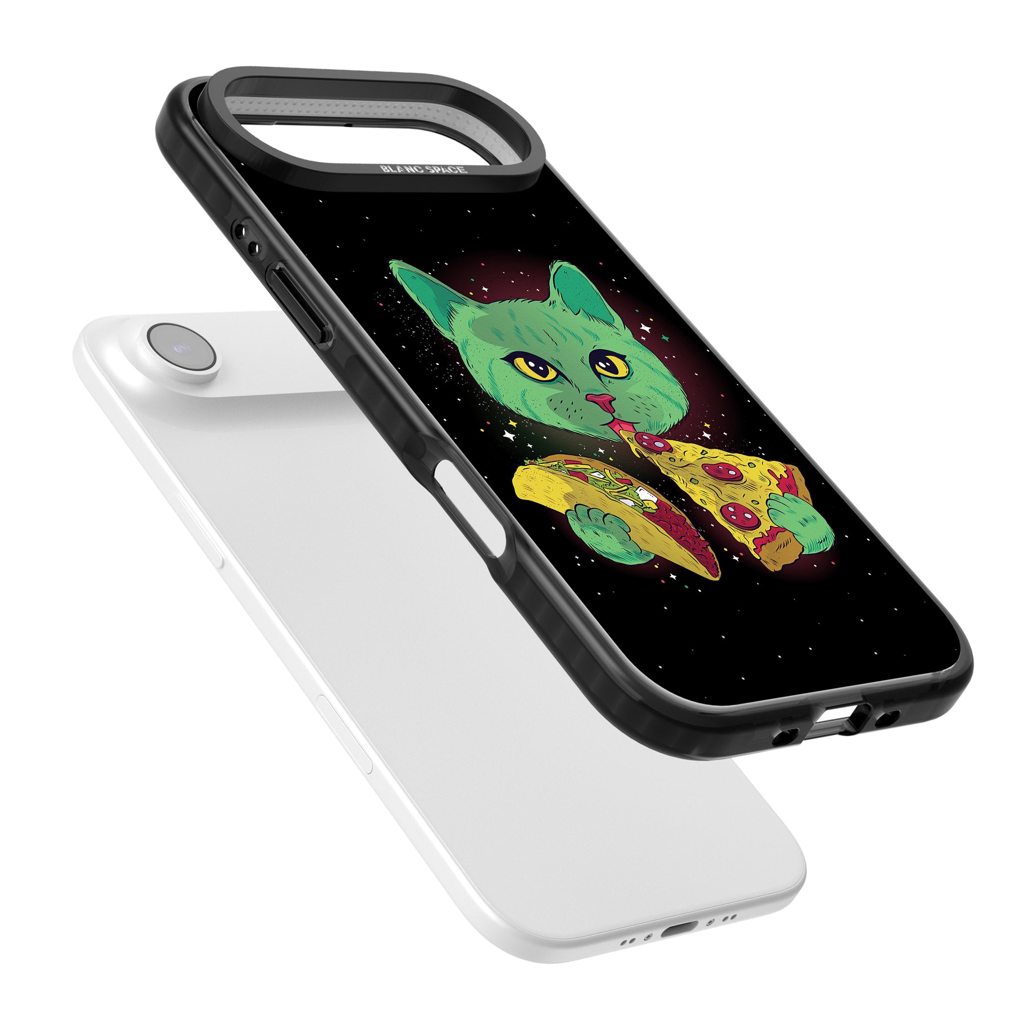 Pizza Purr iPhone 17 Air Impact Pro Black Phone Case Colours