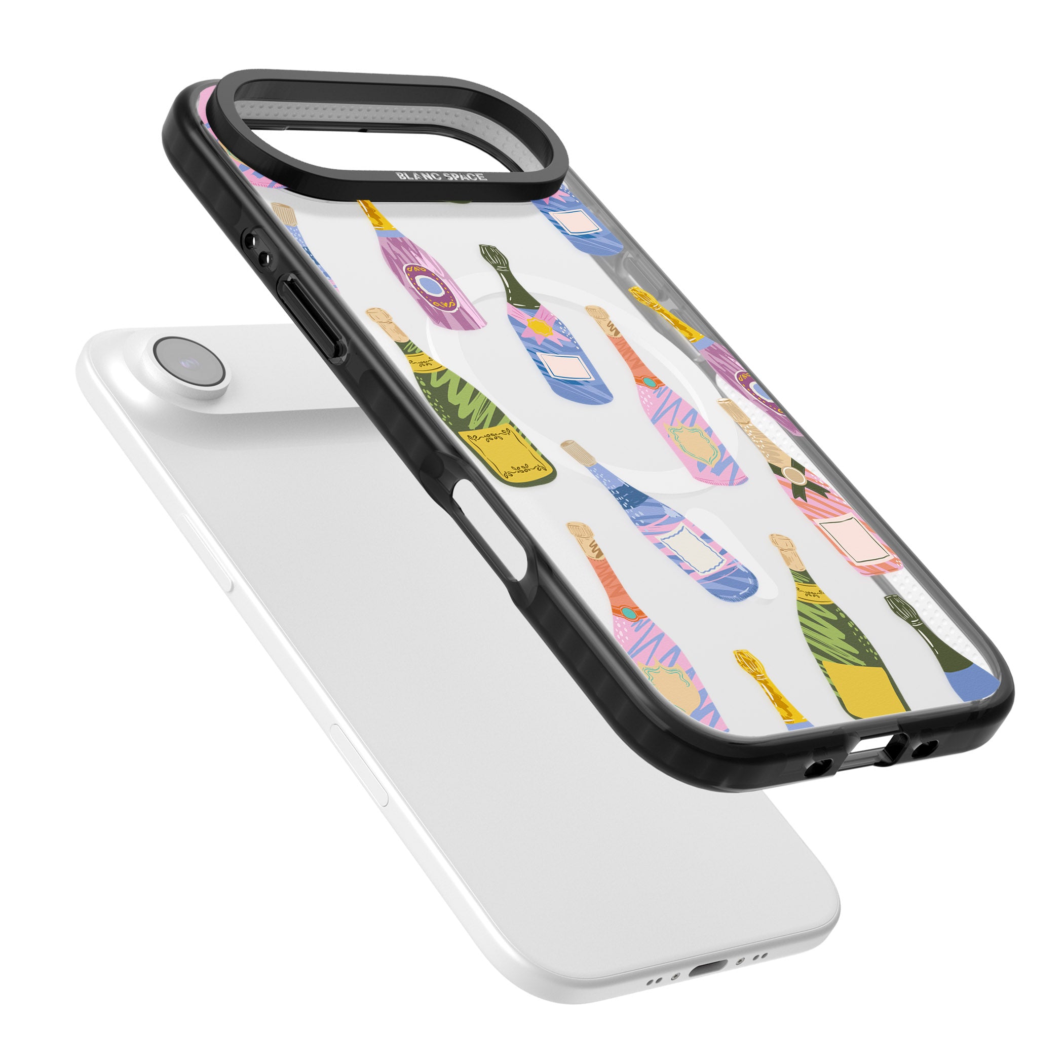 Champagne Pattern iPhone 17 Air Impact Pro Black Phone Case Colours