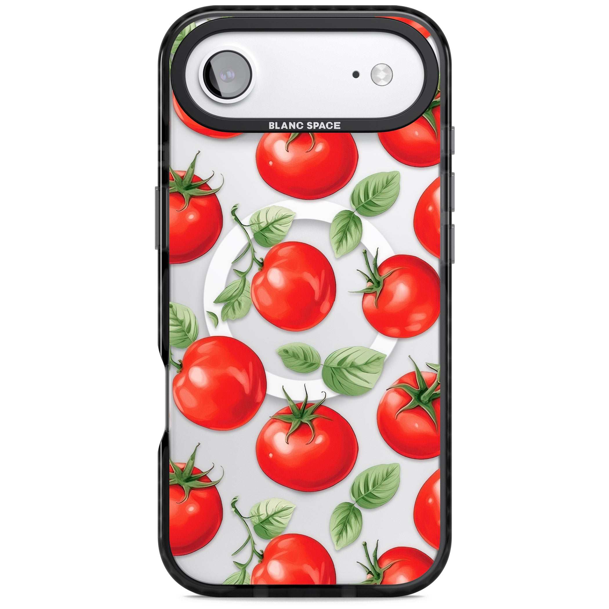 Tomato Pattern iPhone 17 Air Impact Pro Black Phone Case