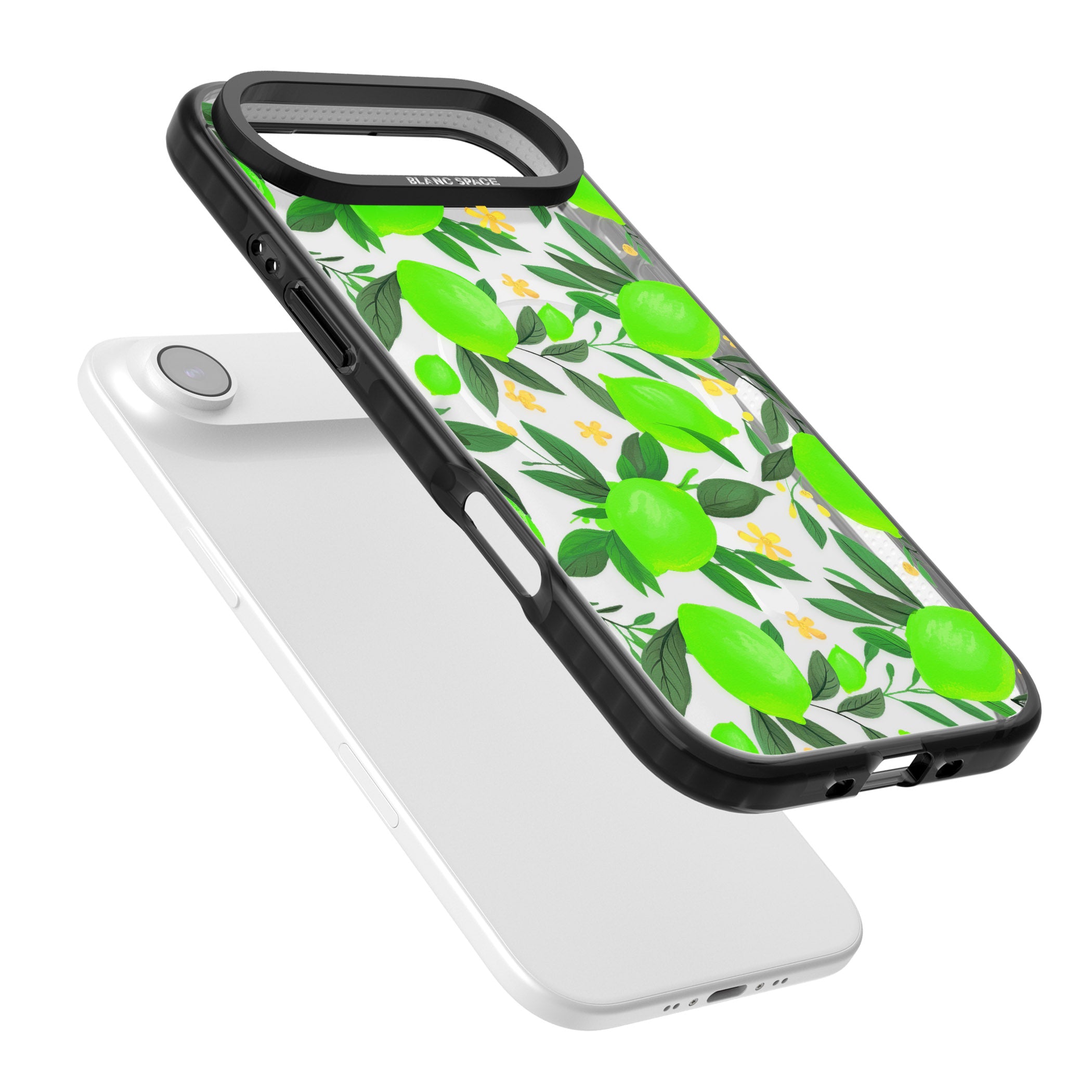 Lime Pattern iPhone 17 Air Impact Pro Black Phone Case Colours