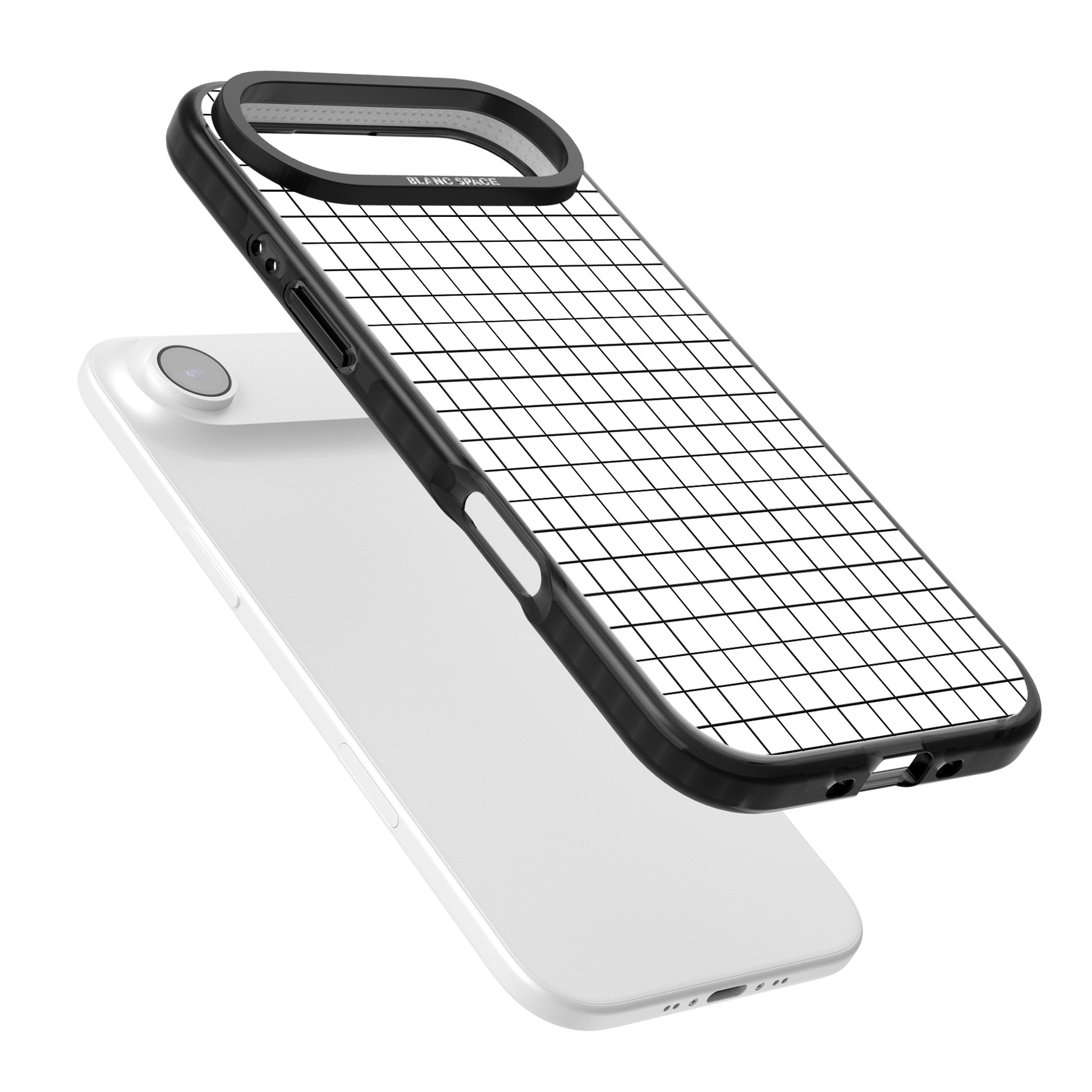 Minimal Black Grid iPhone 17 Air Impact Pro Black Phone Case Colours