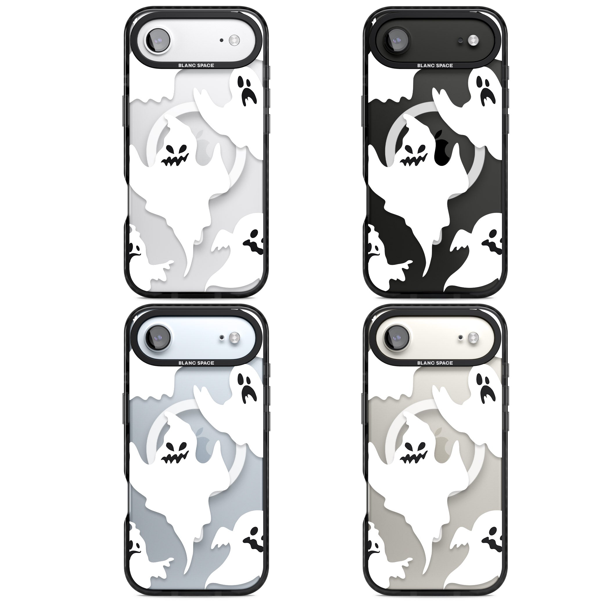 Ghost Pattern iPhone 17 Air Impact Pro Black Phone Case APT Impact Protection