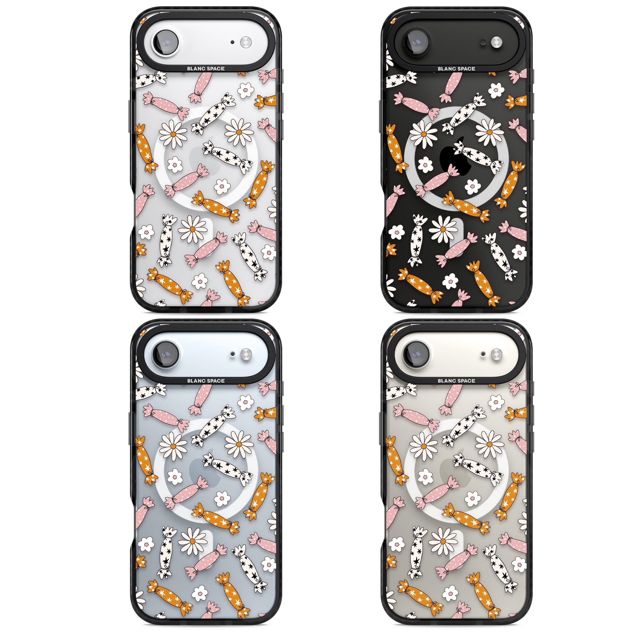 Floral Candy iPhone 17 Air Impact Pro Black Phone Case APT Impact Protection