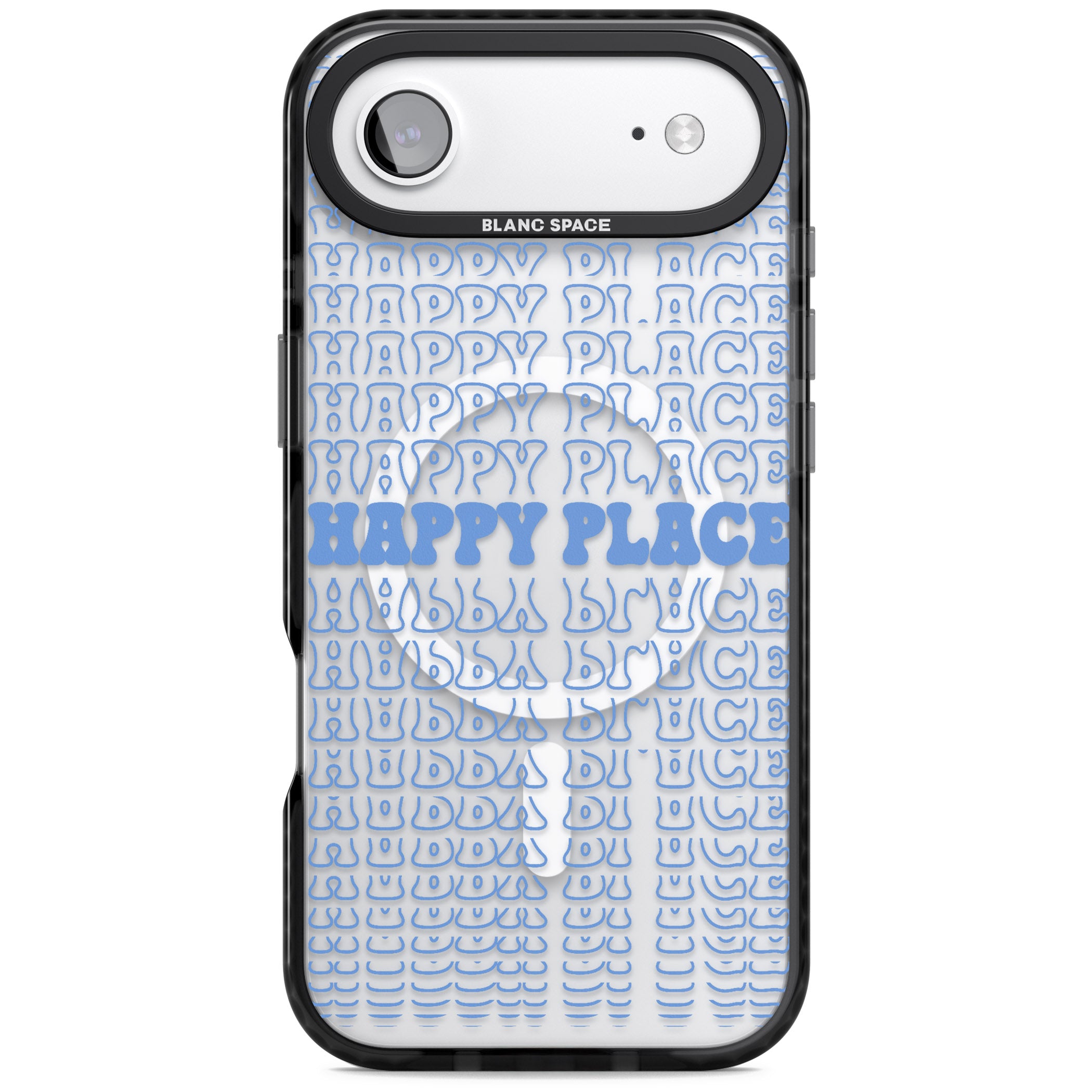 Happy Place (Blue) iPhone 17 Air Impact Pro Black Phone Case
