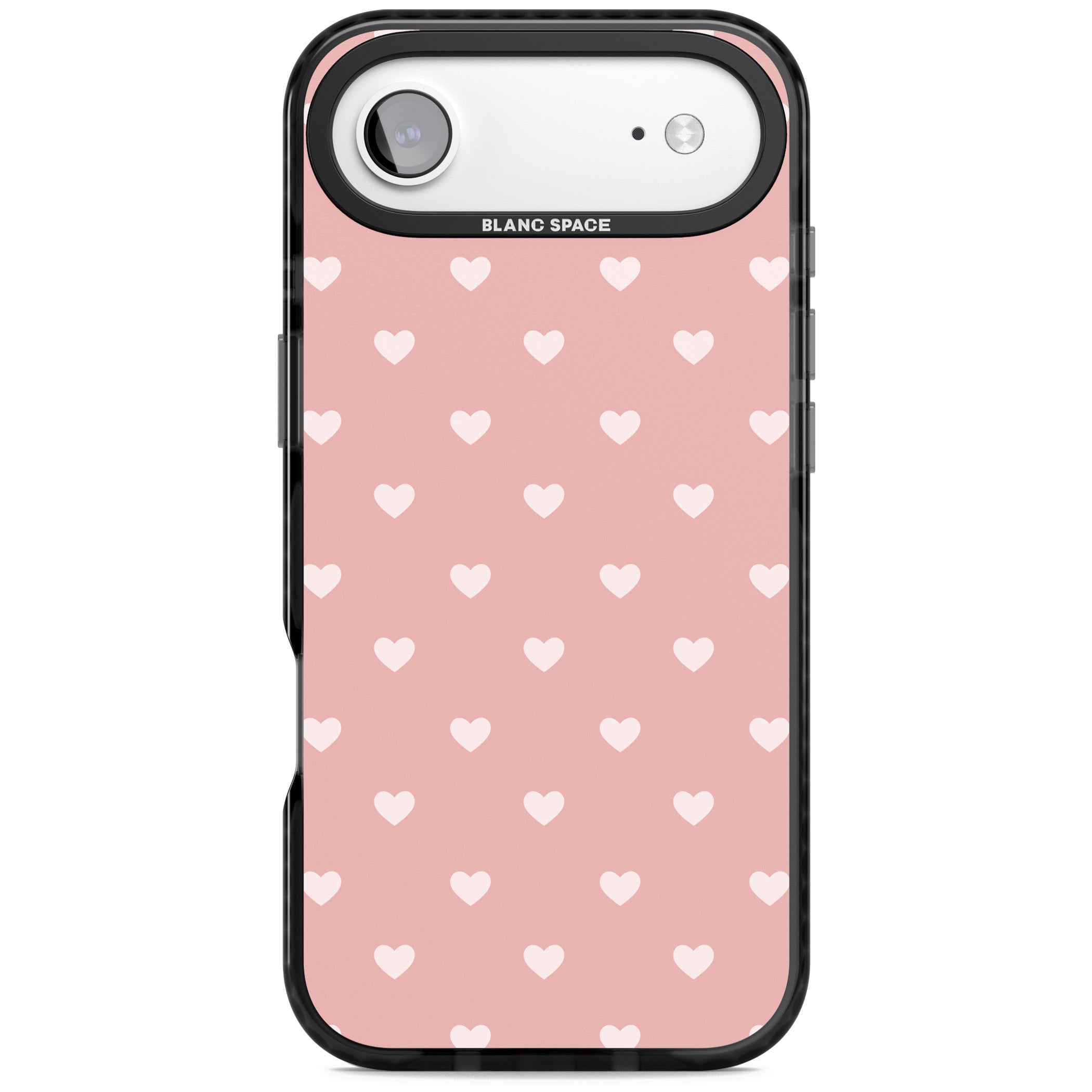 Small Heart Pattern: Pink iPhone 17 Air Impact Pro Black Phone Case