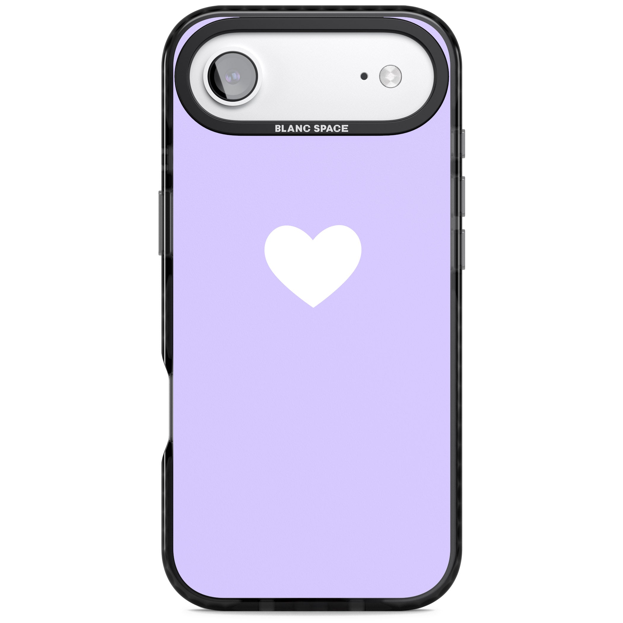 Pale Purple Heart iPhone 17 Air Impact Pro Black Phone Case