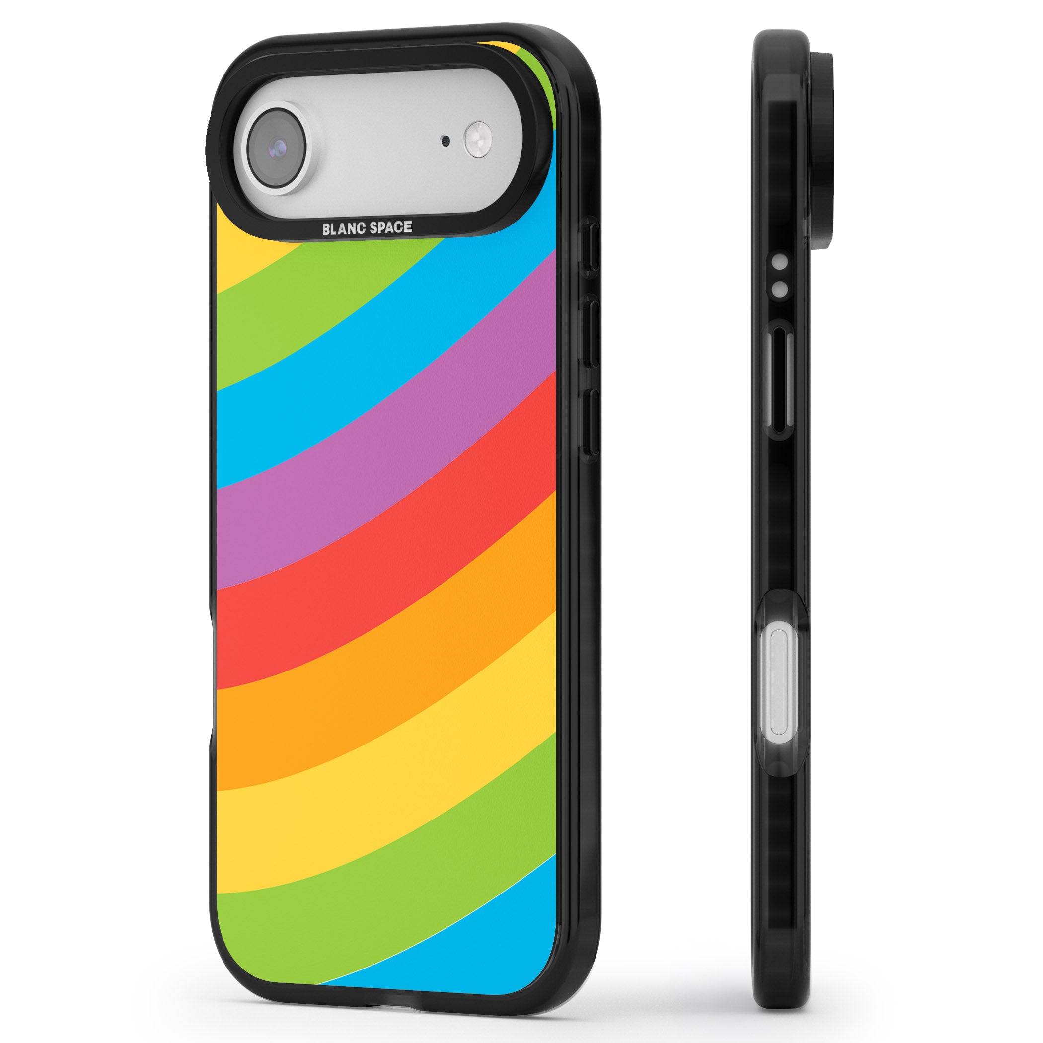 Lucky Rainbow iPhone 17 Air Impact Pro Black Phone Case Side Profile