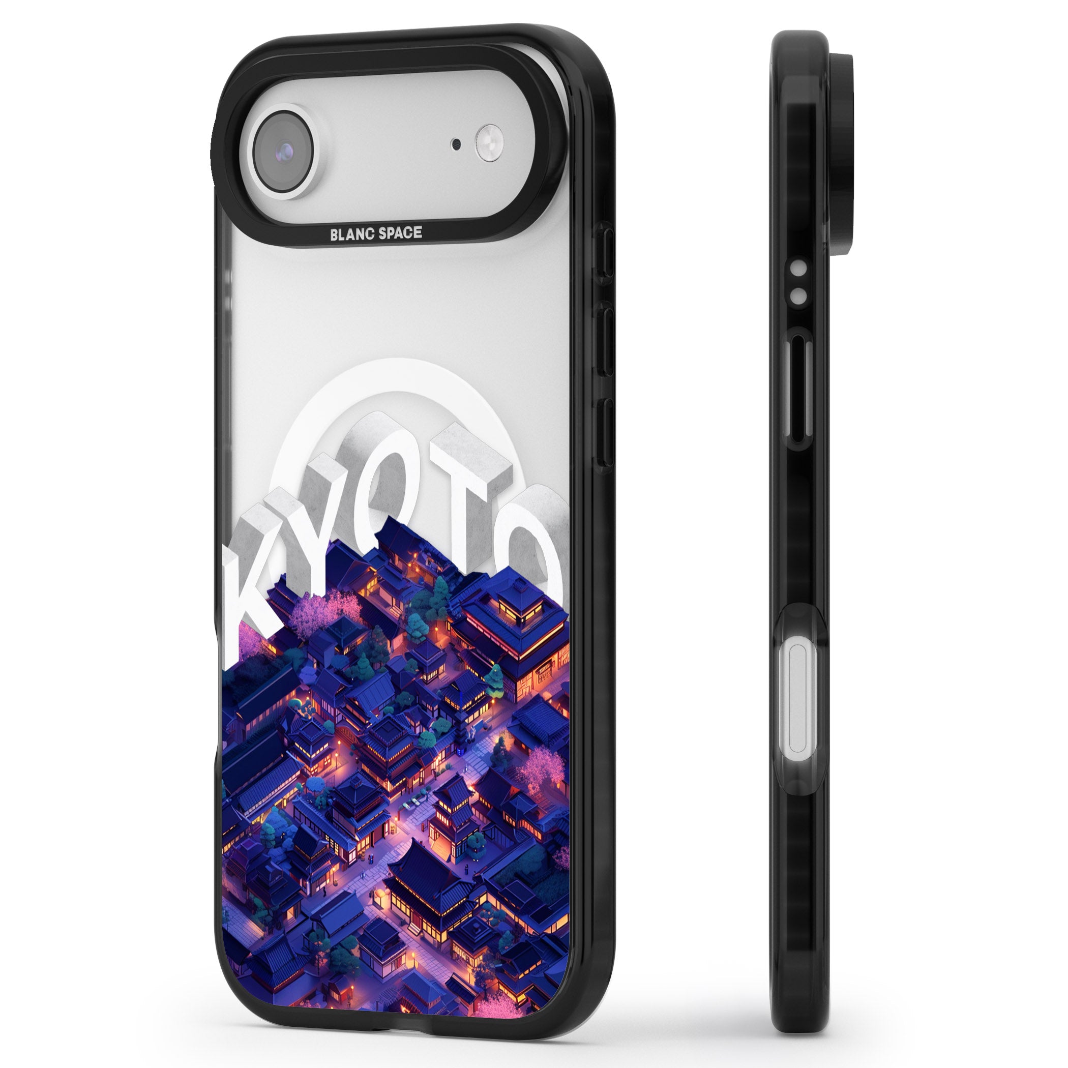 Kyoto iPhone 17 Air Impact Pro Black Phone Case Side Profile
