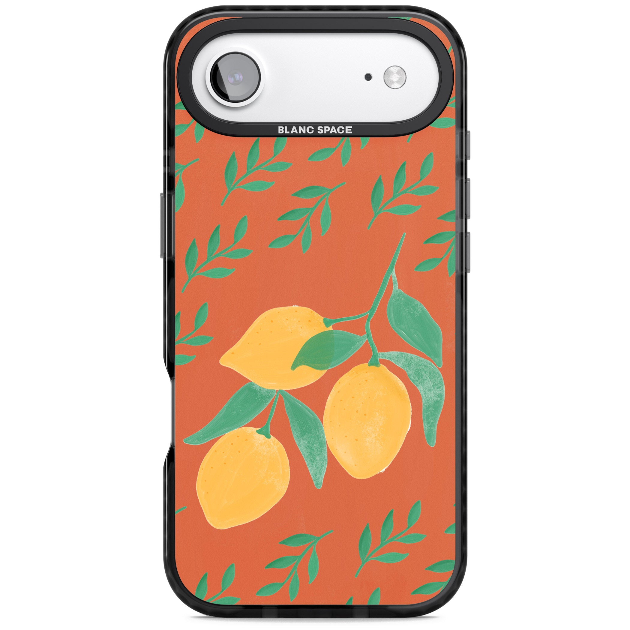 Tuscan Lemons iPhone 17 Air Impact Pro Black Phone Case