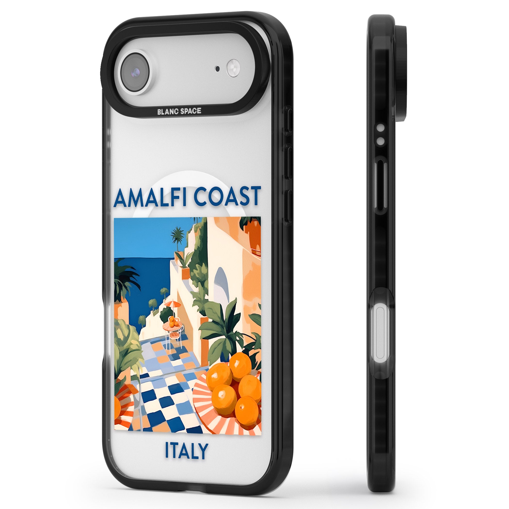 Amalfi Coast iPhone 17 Air Impact Pro Black Phone Case Side Profile