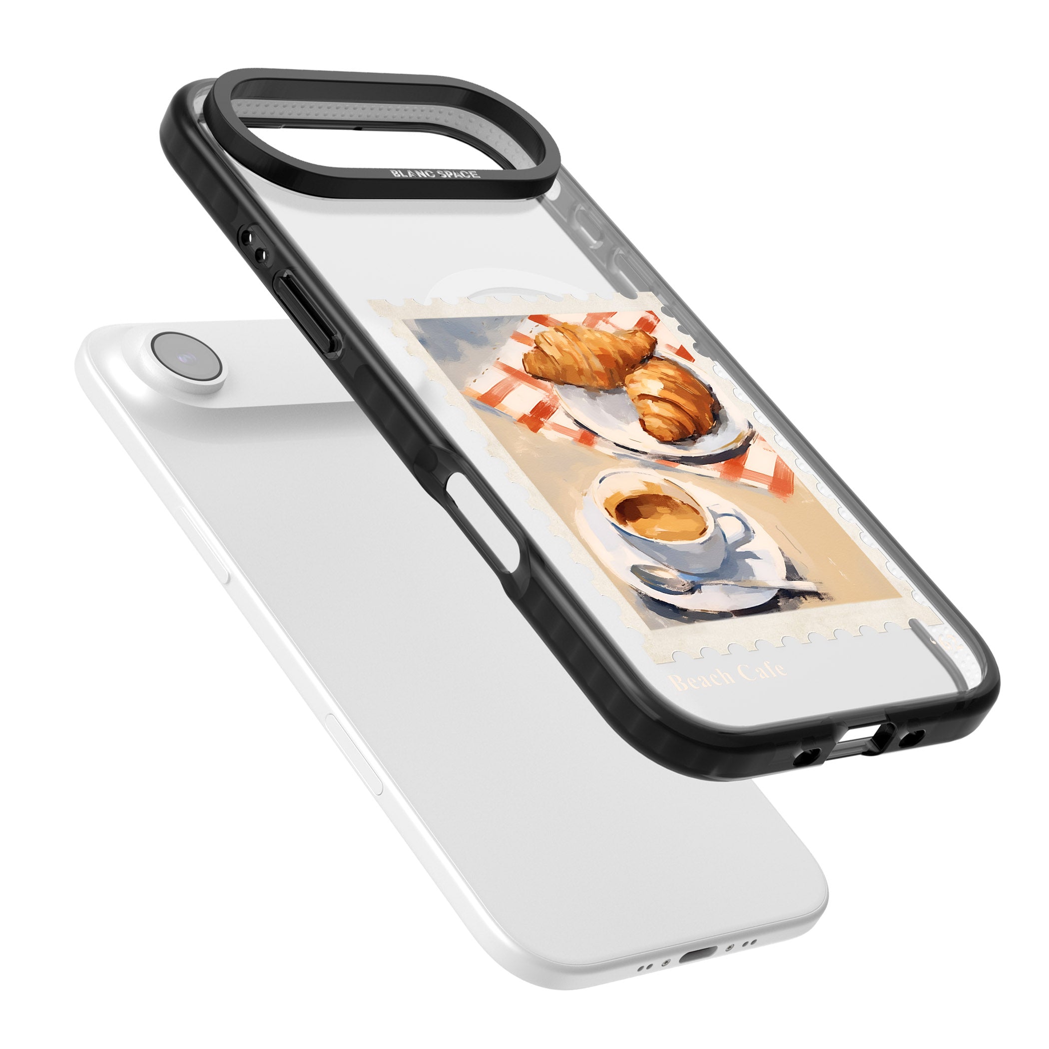 Cafe Stamp iPhone 17 Air Impact Pro Black Phone Case Colours