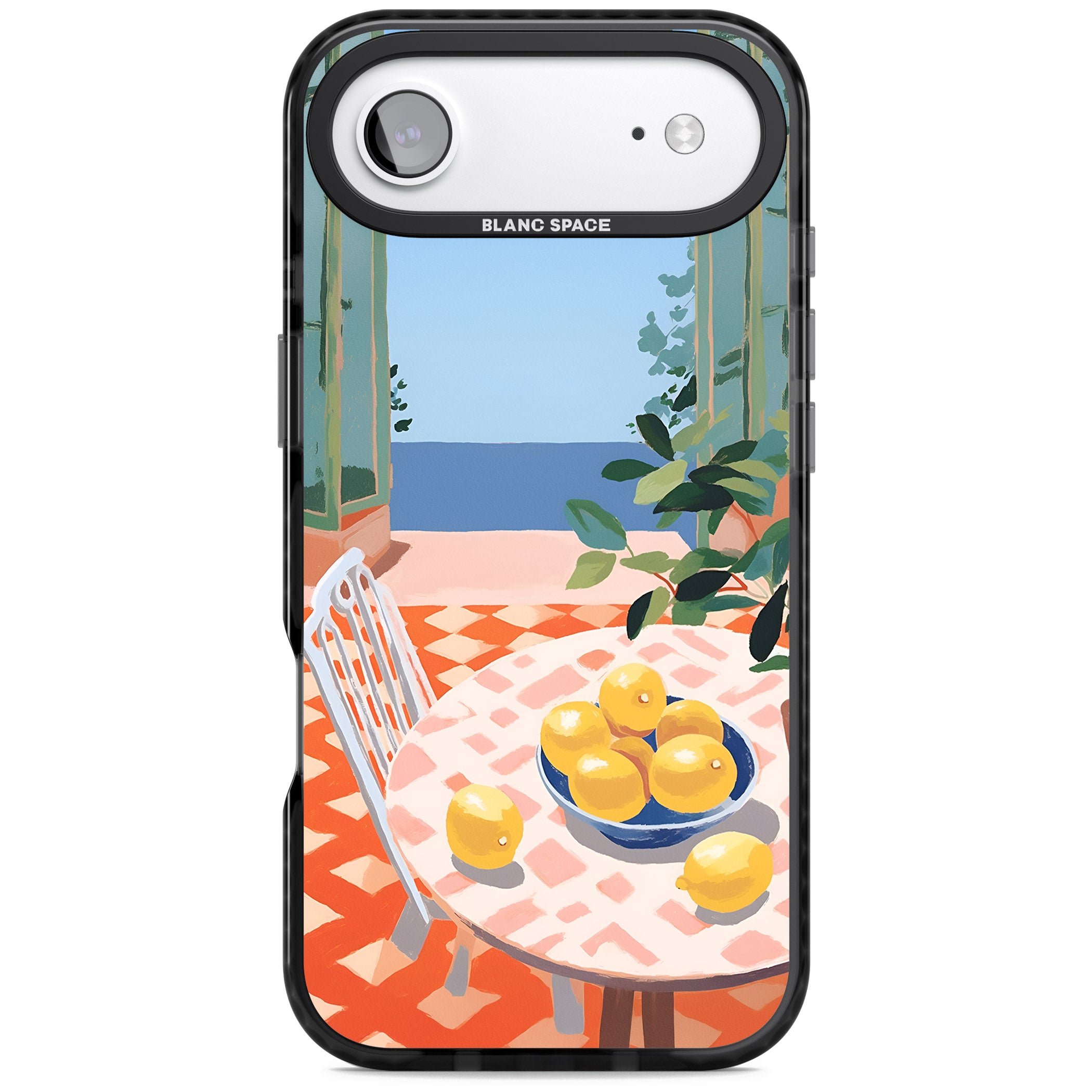 Seaside Lemons iPhone 17 Air Impact Pro Black Phone Case