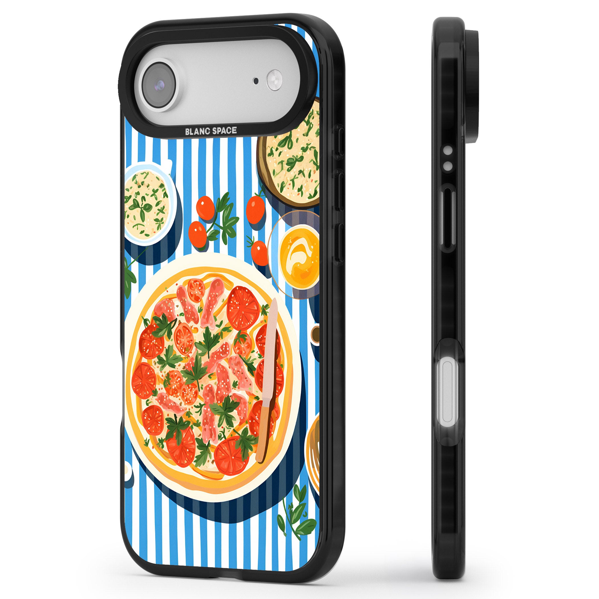 Italian Platter iPhone 17 Air Impact Pro Black Phone Case Side Profile