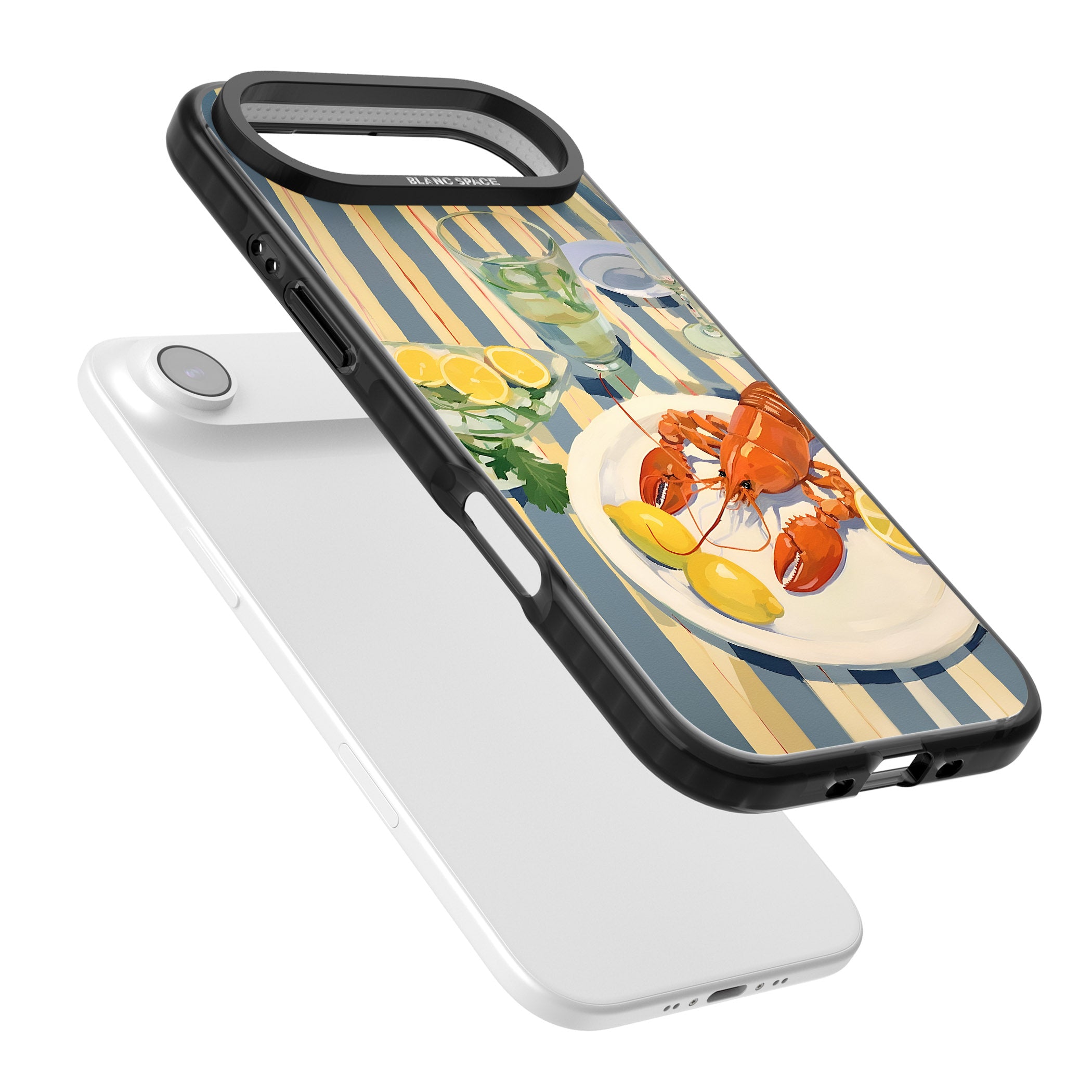 Lobster & Lemons iPhone 17 Air Impact Pro Black Phone Case Colours