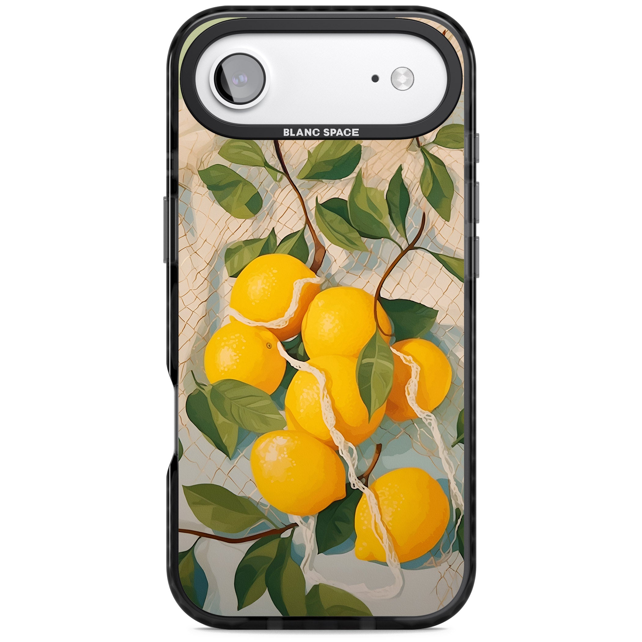 Lemon Vines iPhone 17 Air Impact Pro Black Phone Case