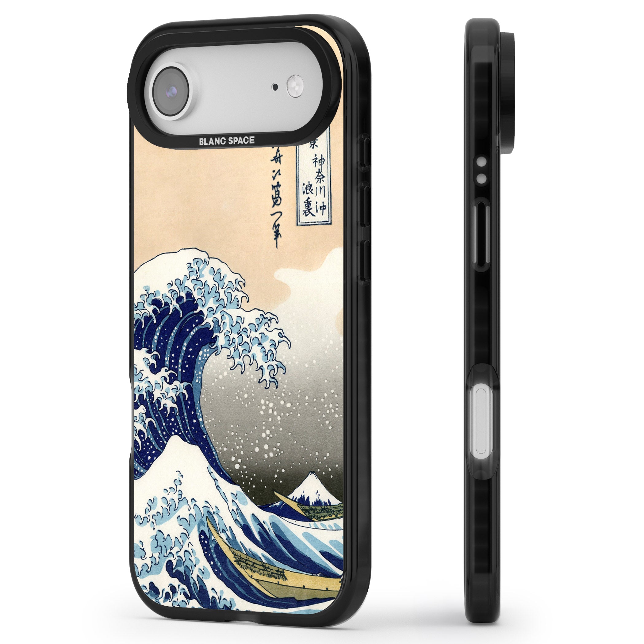 Great Wave iPhone 17 Air Impact Pro Black Phone Case Side Profile
