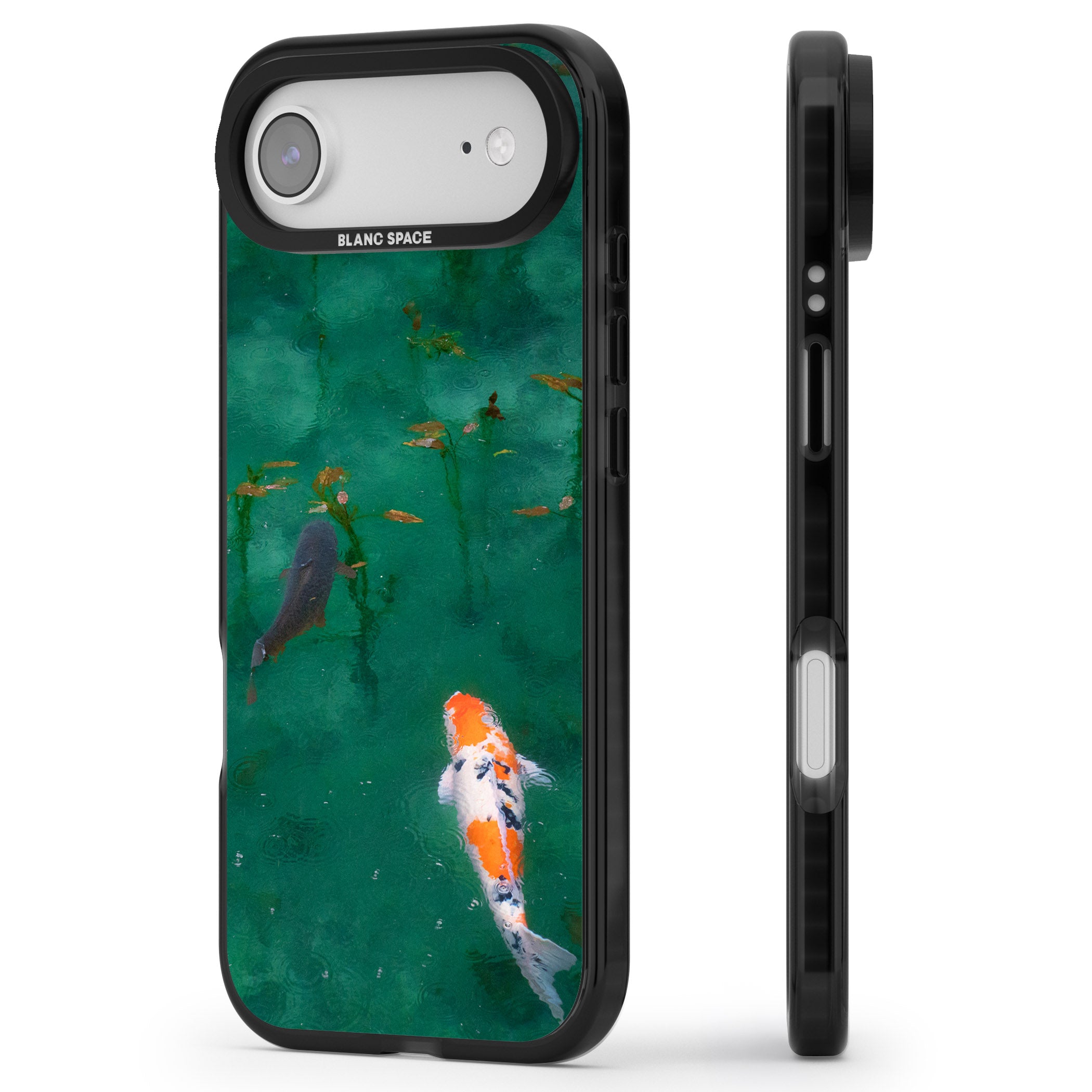 Koi Fish iPhone 17 Air Impact Pro Black Phone Case Side Profile