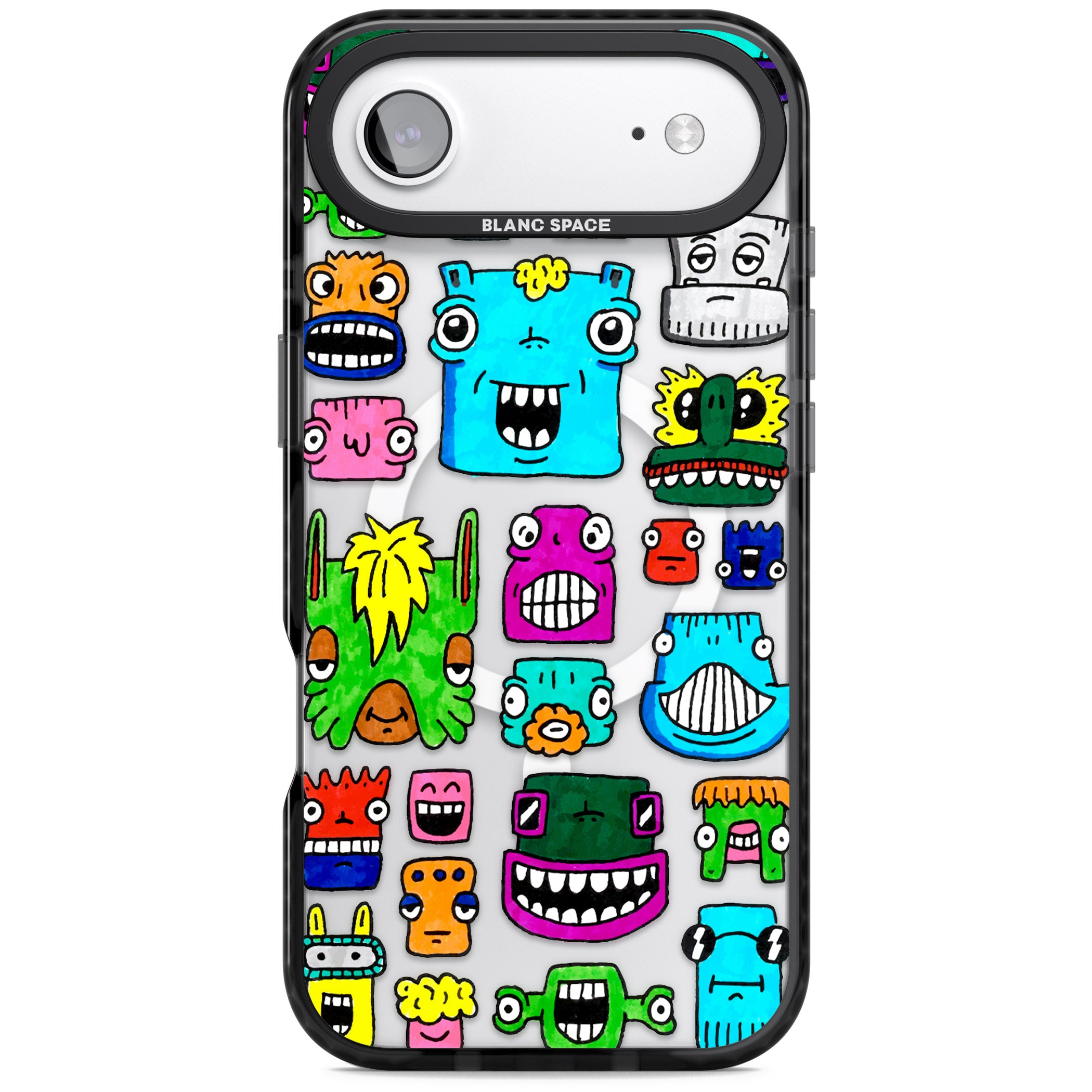 Burst Heads Colour iPhone 17 Air Impact Pro Black Phone Case