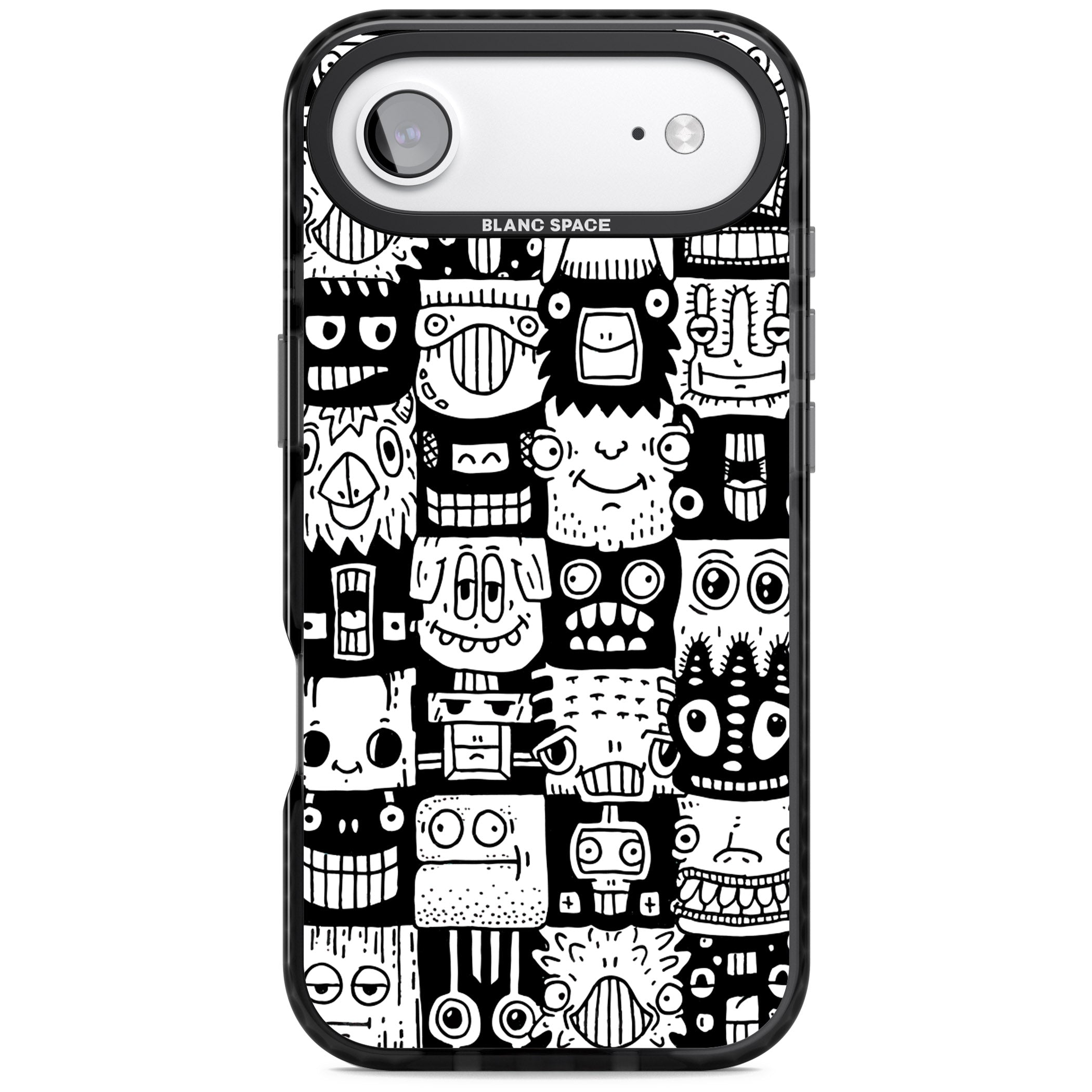 Checkerboard Heads iPhone 17 Air Impact Pro Black Phone Case