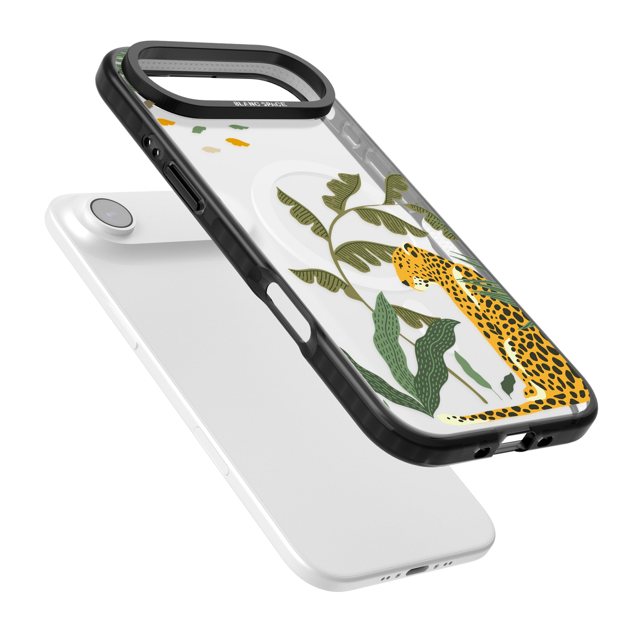 Large Jungle Cat Pattern iPhone 17 Air Impact Pro Black Phone Case Colours