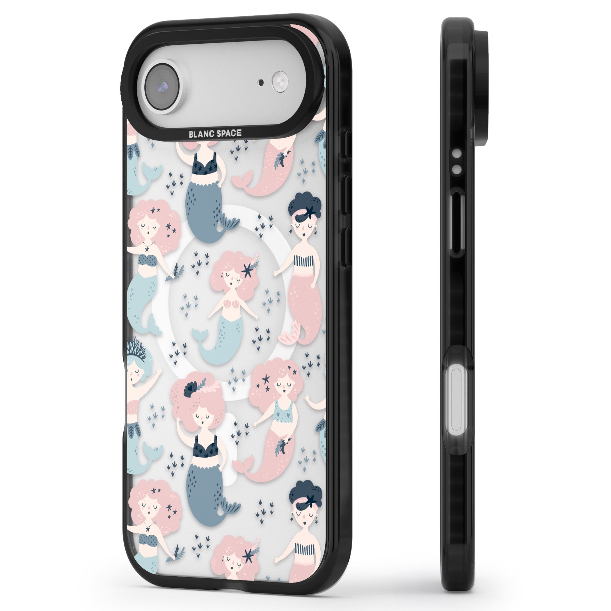 Under The Sea Mermaids (Clear) iPhone 17 Air Impact Pro Black Phone Case Side Profile